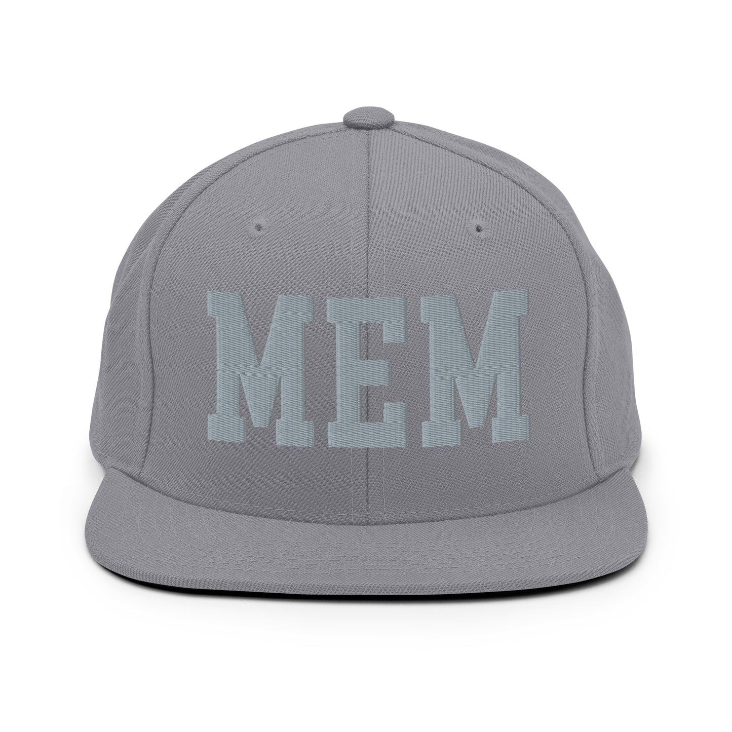 College-Style Classic Snapback Hat • Grey • MEM Memphis • YHM Designs - Image 14