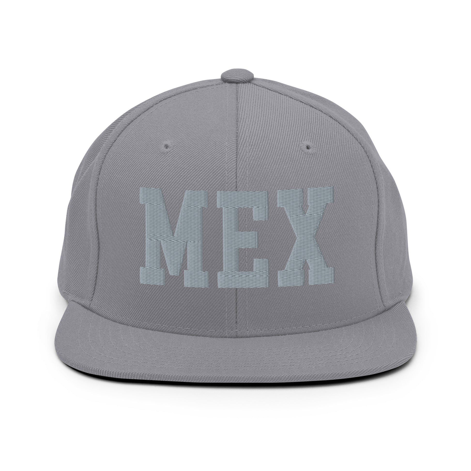College-Style Classic Snapback Hat • Grey • MEX Mexico City Souvenir • YHM Designs - Image 14