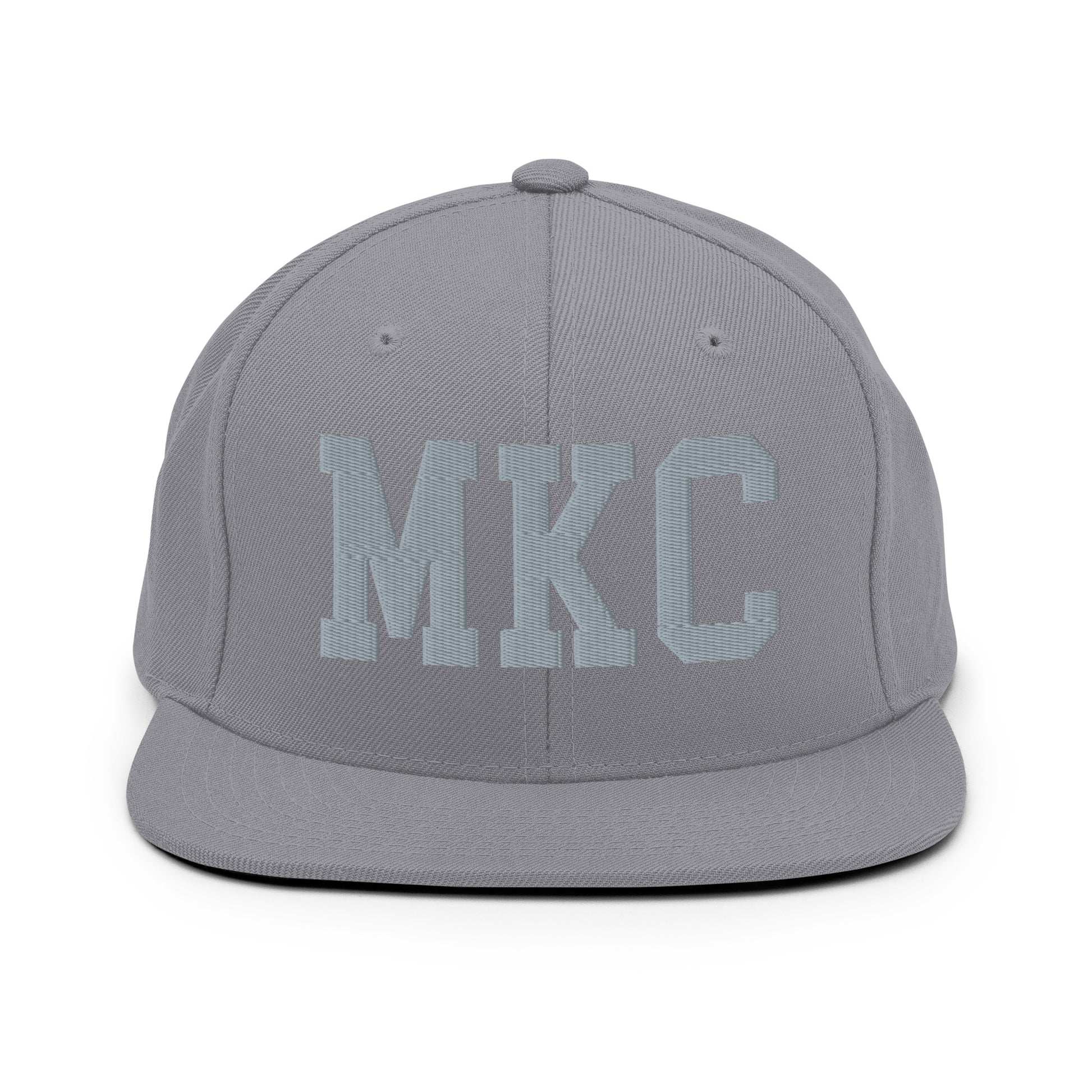 College-Style Classic Snapback Hat • Grey • MKC Kansas City Souvenir • YHM Designs - Image 14