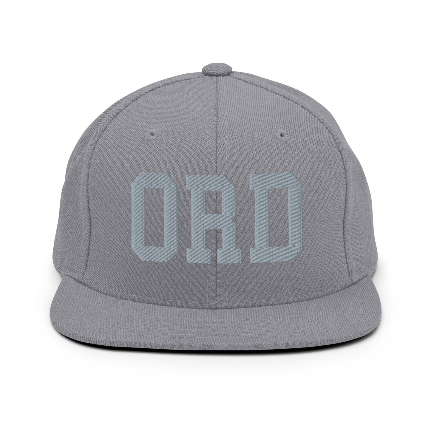 College-Style Classic Snapback Hat • Grey • ORD Chicago Souvenir • YHM Designs - Image 14