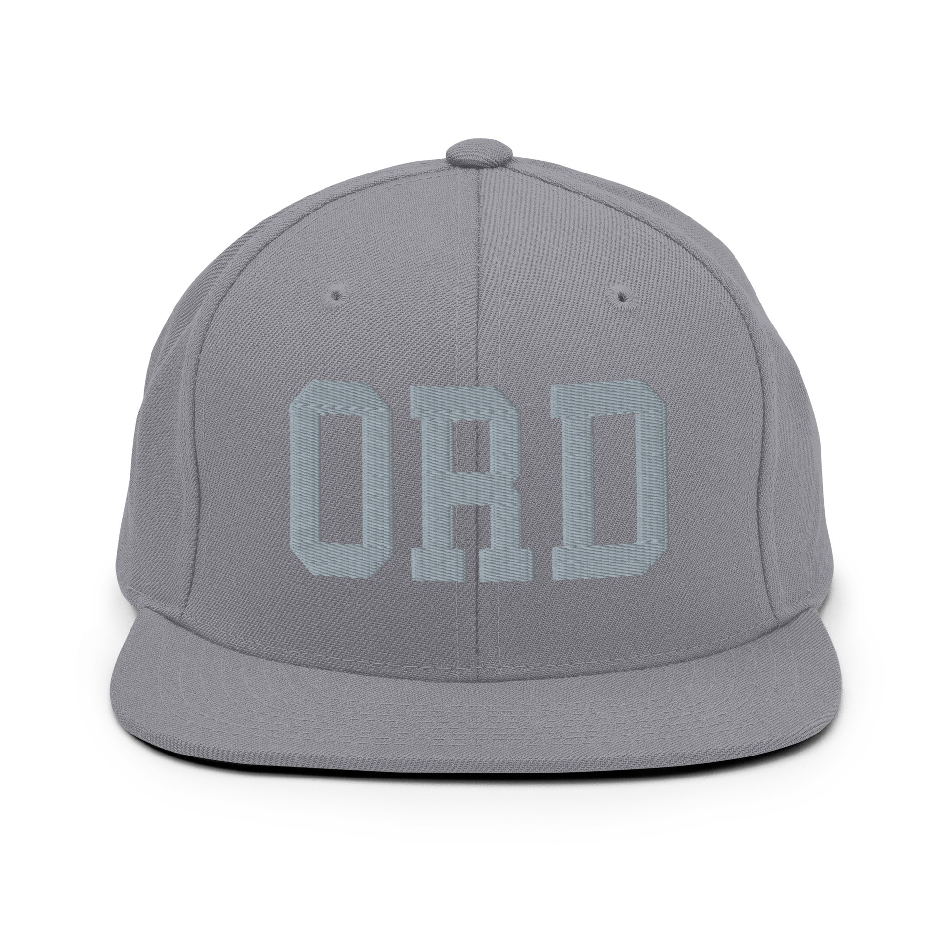 College-Style Classic Snapback Hat • Grey • ORD Chicago Souvenir • YHM Designs - Image 14
