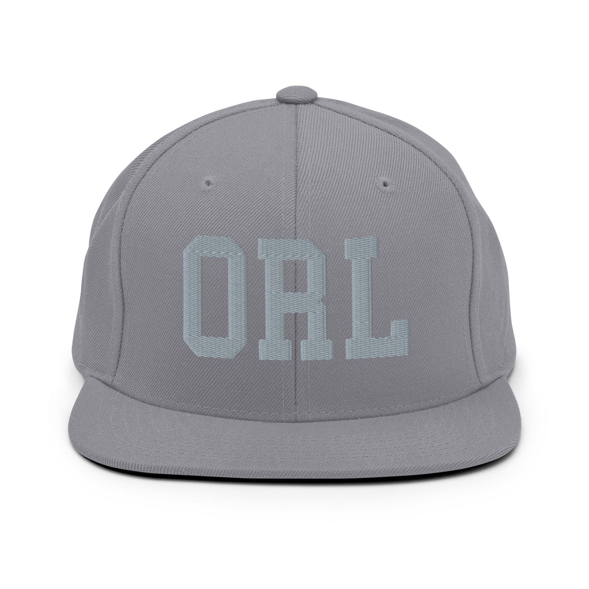 College-Style Classic Snapback Hat • Grey • ORL Orlando Souvenir • YHM Designs - Image 14