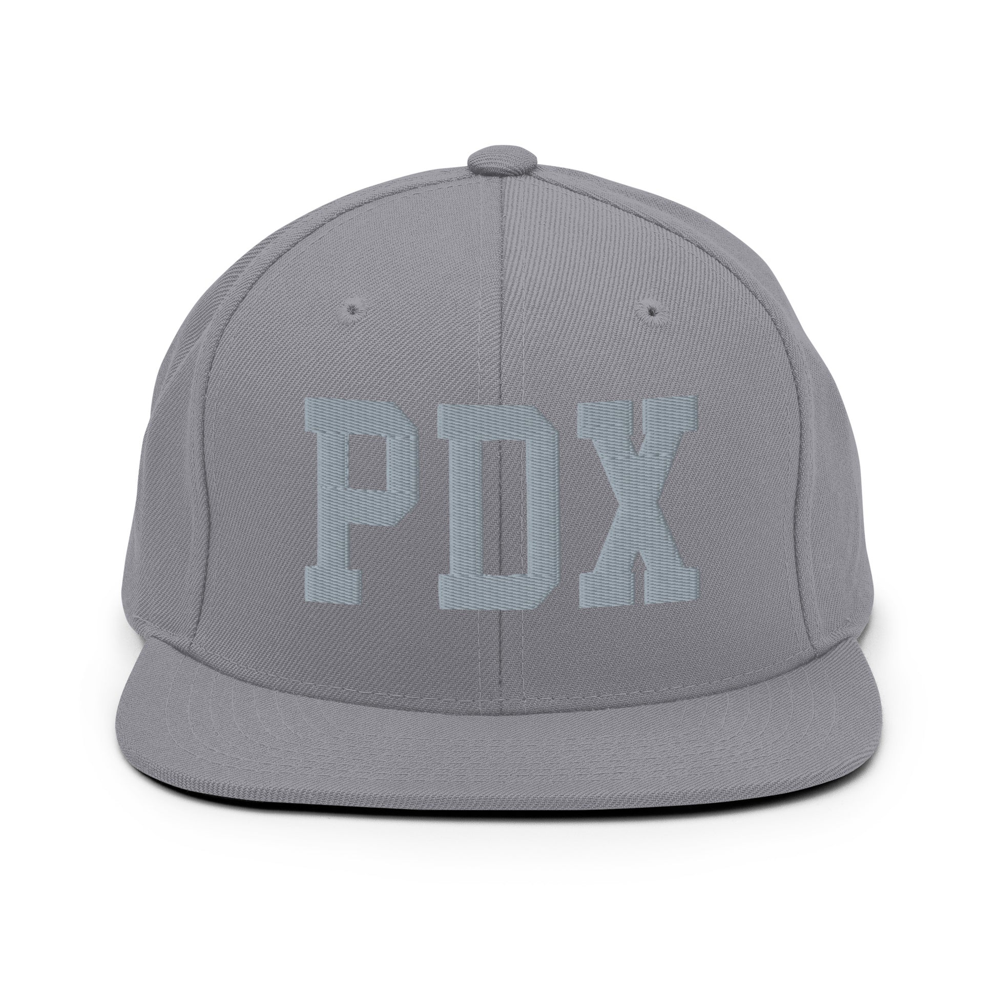 College-Style Classic Snapback Hat • Grey • PDX Portland • YHM Designs - Image 14