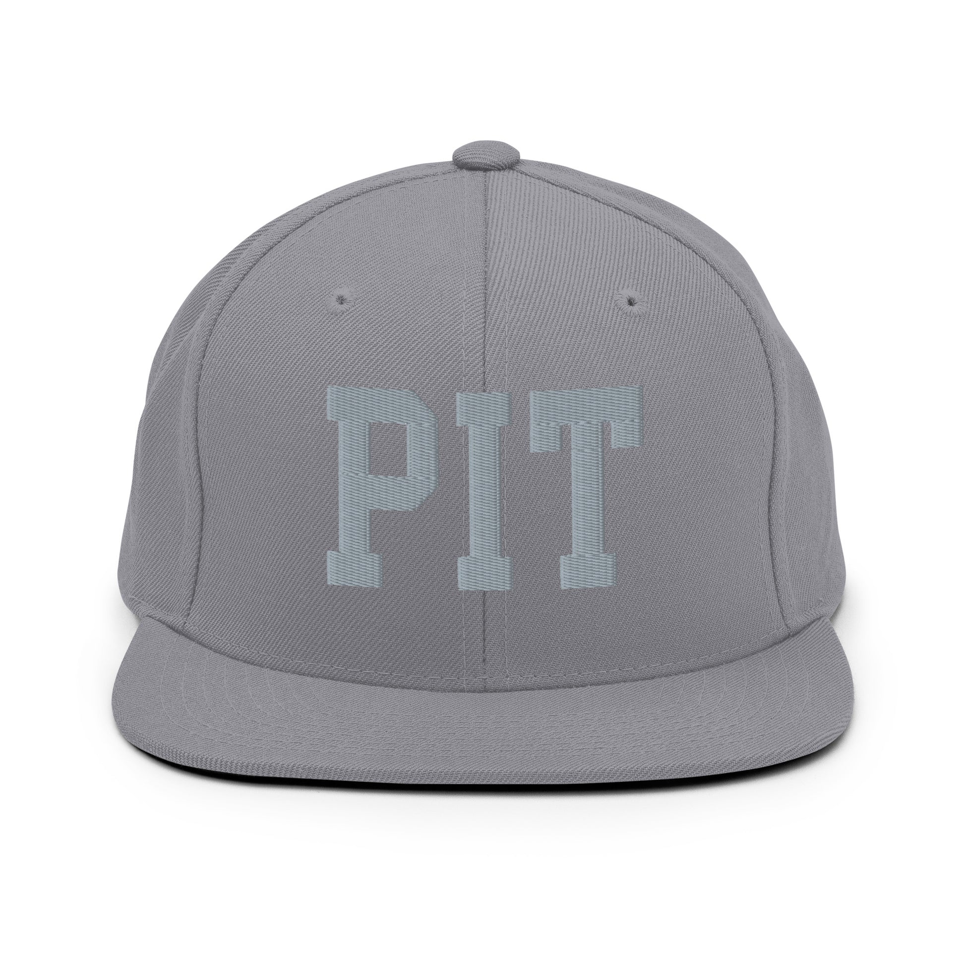 College-Style Classic Snapback Hat • Grey • PIT Pittsburgh Souvenir • YHM Designs - Image 14