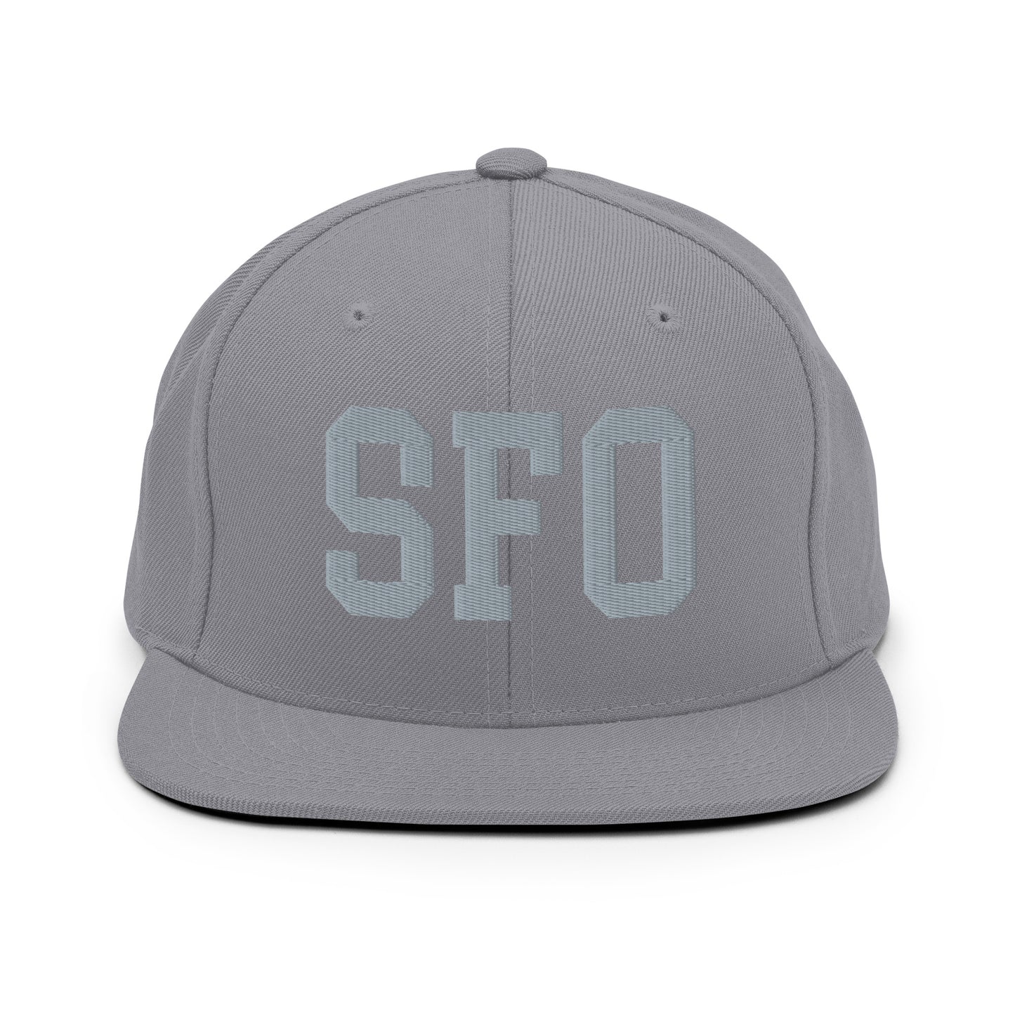 College-Style Classic Snapback Hat • Grey • SFO San Francisco • YHM Designs - Image 14