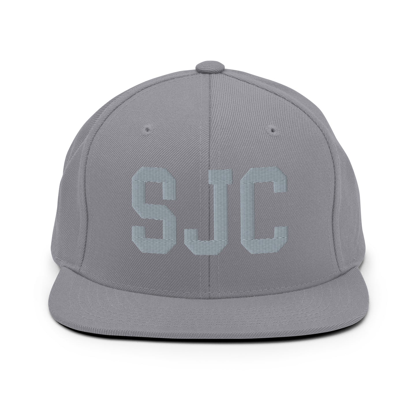 College-Style Classic Snapback Hat • Grey • SJC San Jose • YHM Designs - Image 14