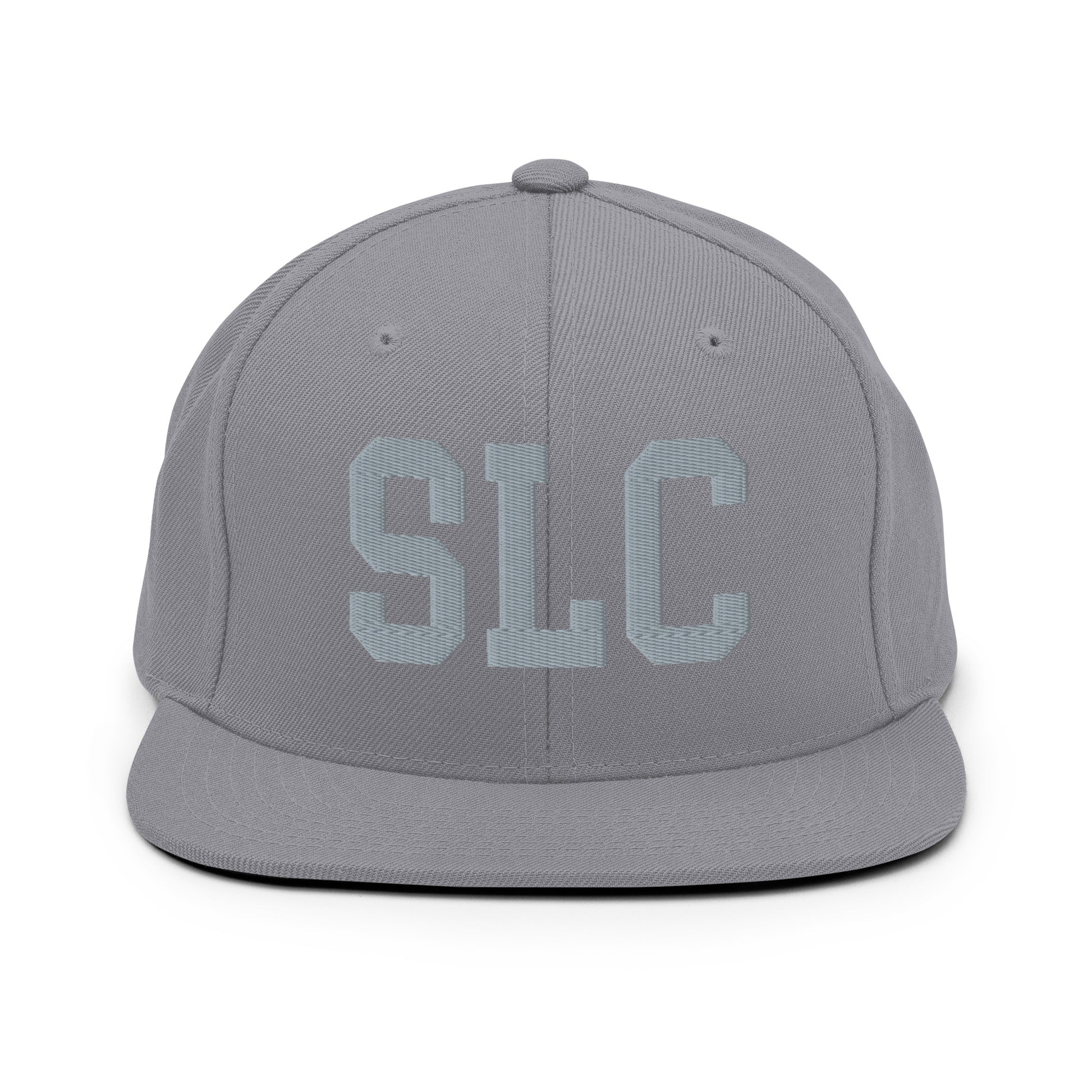 College-Style Classic Snapback Hat • Grey • SLC Salt Lake City Souvenir • YHM Designs - Image 14