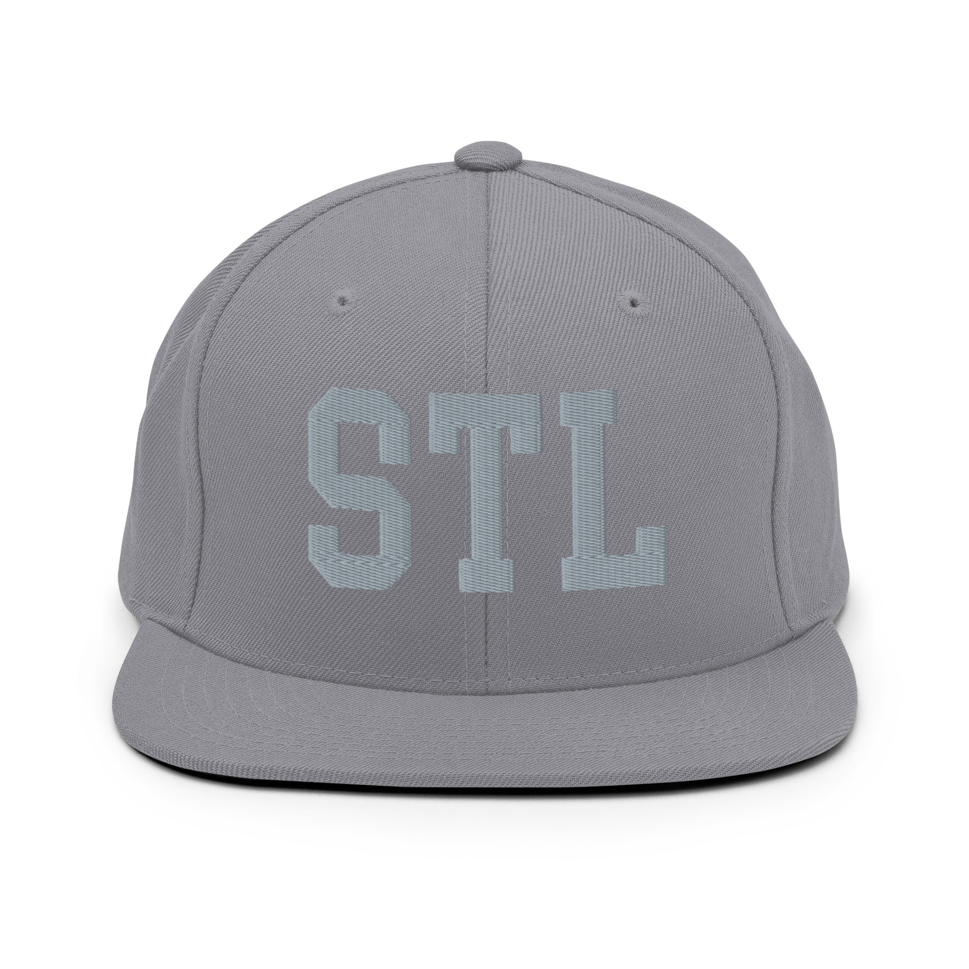 College-Style Classic Snapback Hat • Grey • STL St. Louis • YHM Designs - Image 14