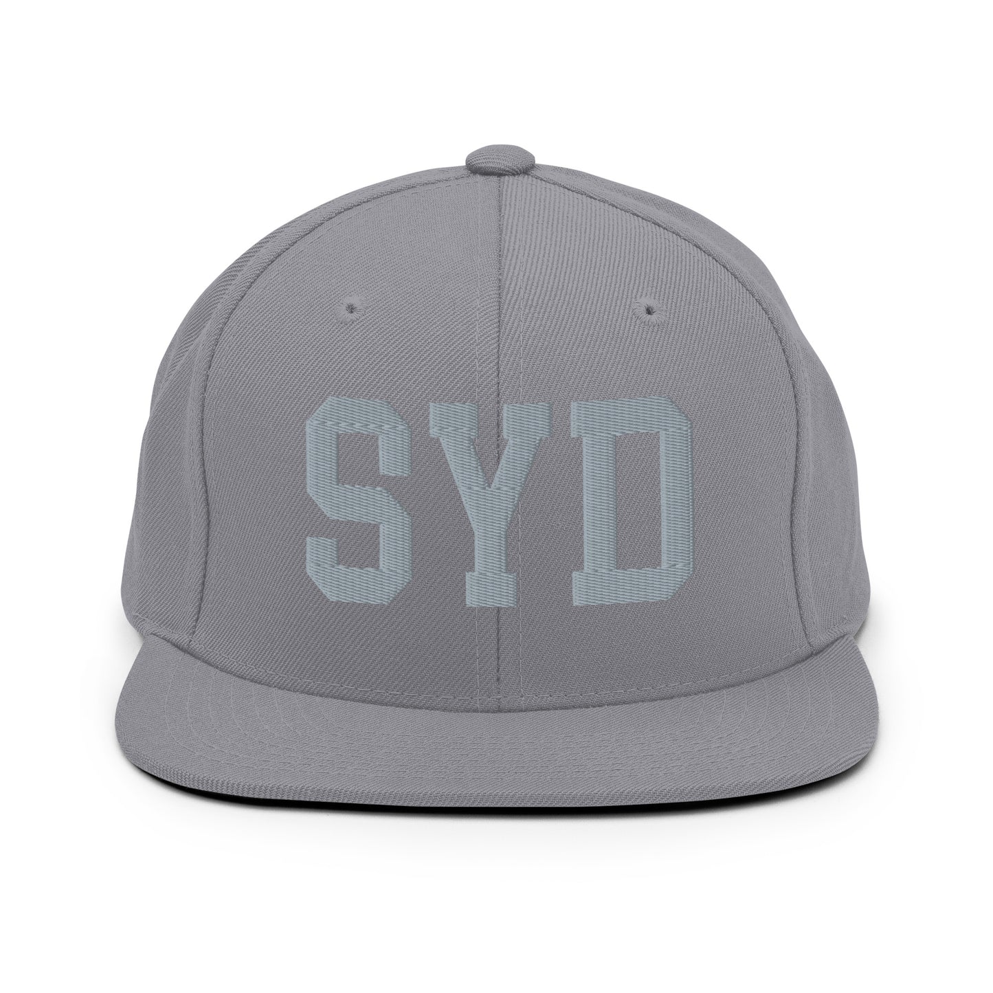 College-Style Classic Snapback Hat • Grey • SYD Sydney Souvenir • YHM Designs - Image 14