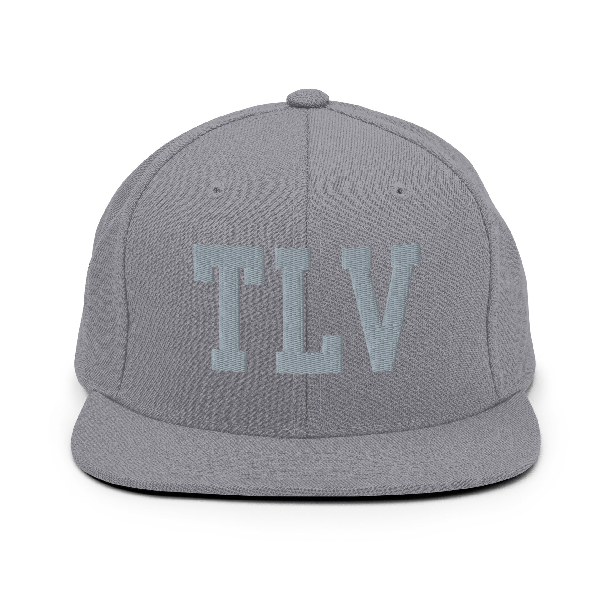College-Style Classic Snapback Hat • Grey • TLV Tel Aviv • YHM Designs - Image 14