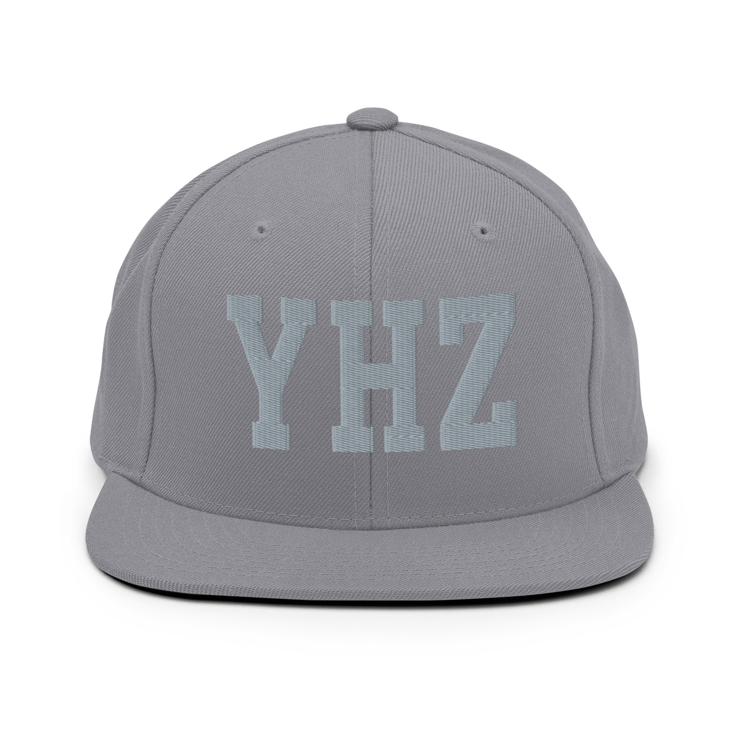 College-Style Classic Snapback Hat • Grey • YHZ Halifax Souvenir • YHM Designs - Image 14