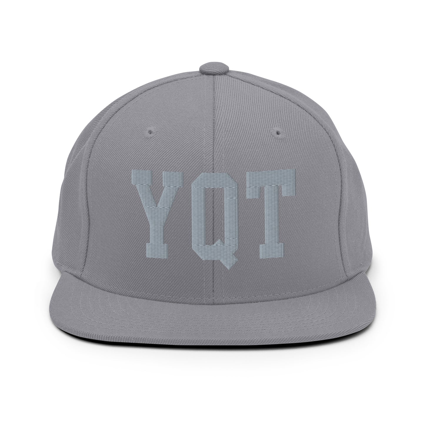 College-Style Classic Snapback Hat • Grey • YQT Thunder Bay Souvenir • YHM Designs - Image 14
