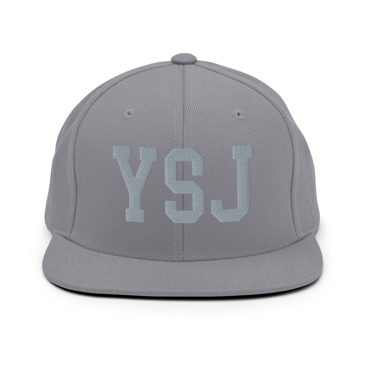 College-Style Classic Snapback Hat • Grey • YSJ Saint John Souvenir • YHM Designs - Image 14