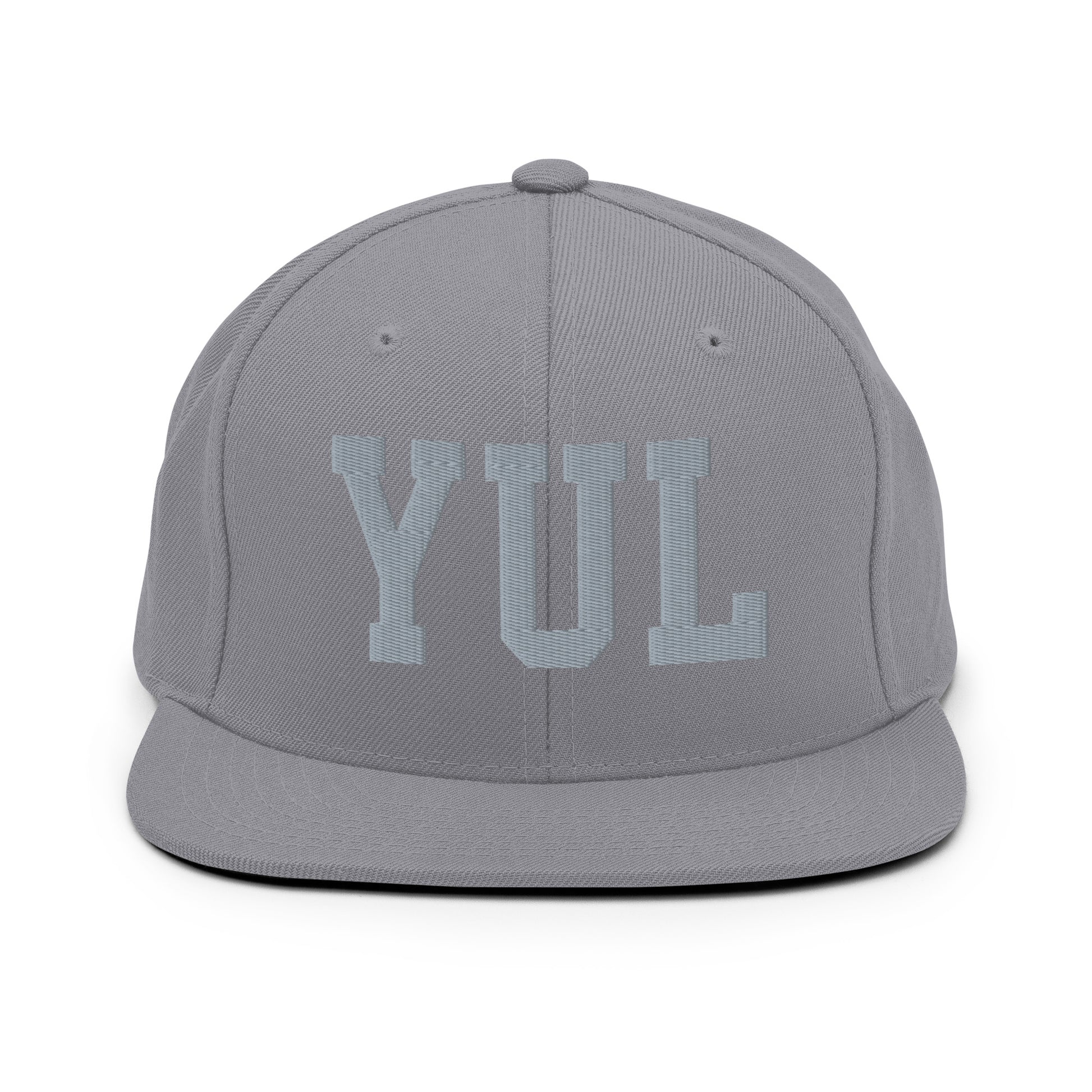 College-Style Classic Snapback Hat • Grey • YUL Montreal Souvenir • YHM Designs - Image 14