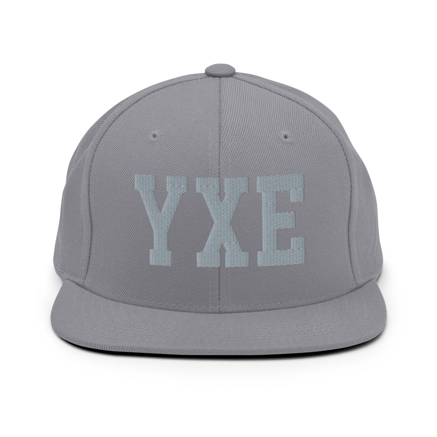 College-Style Classic Snapback Hat • Grey • YXE Saskatoon • YHM Designs - Image 14