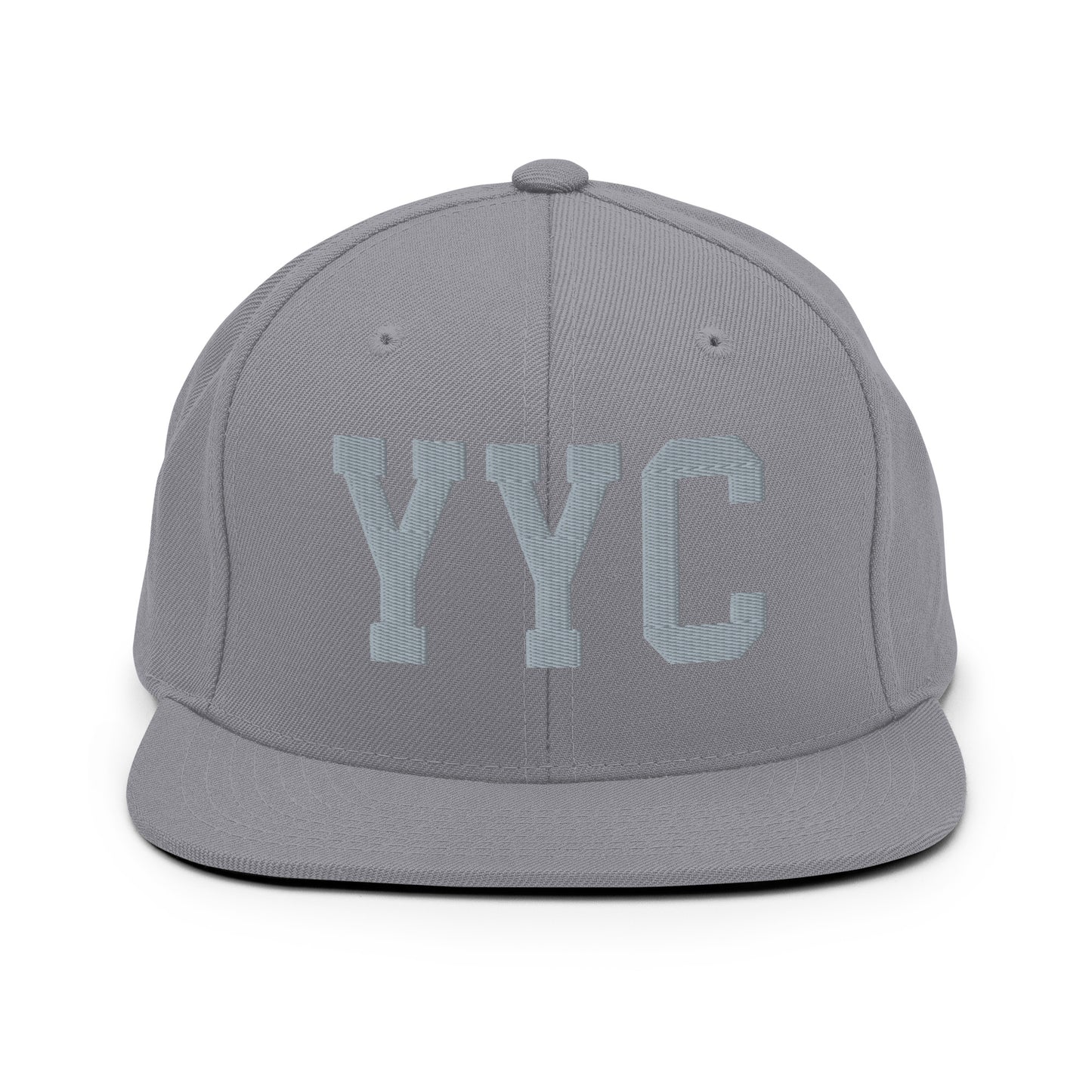 College-Style Classic Snapback Hat • Grey • YYC Calgary • YHM Designs - Image 14