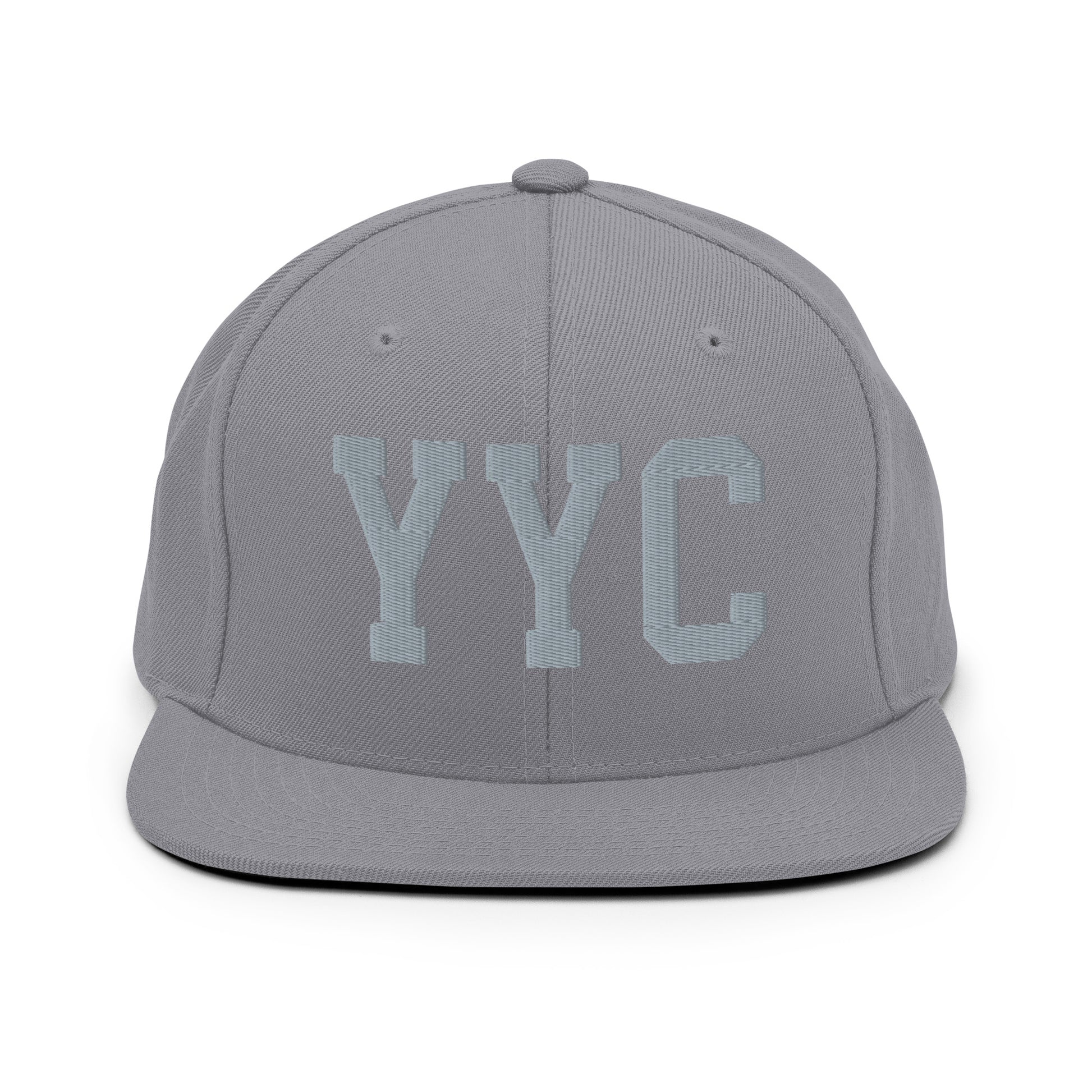 College-Style Classic Snapback Hat • Grey • YYC Calgary • YHM Designs - Image 14