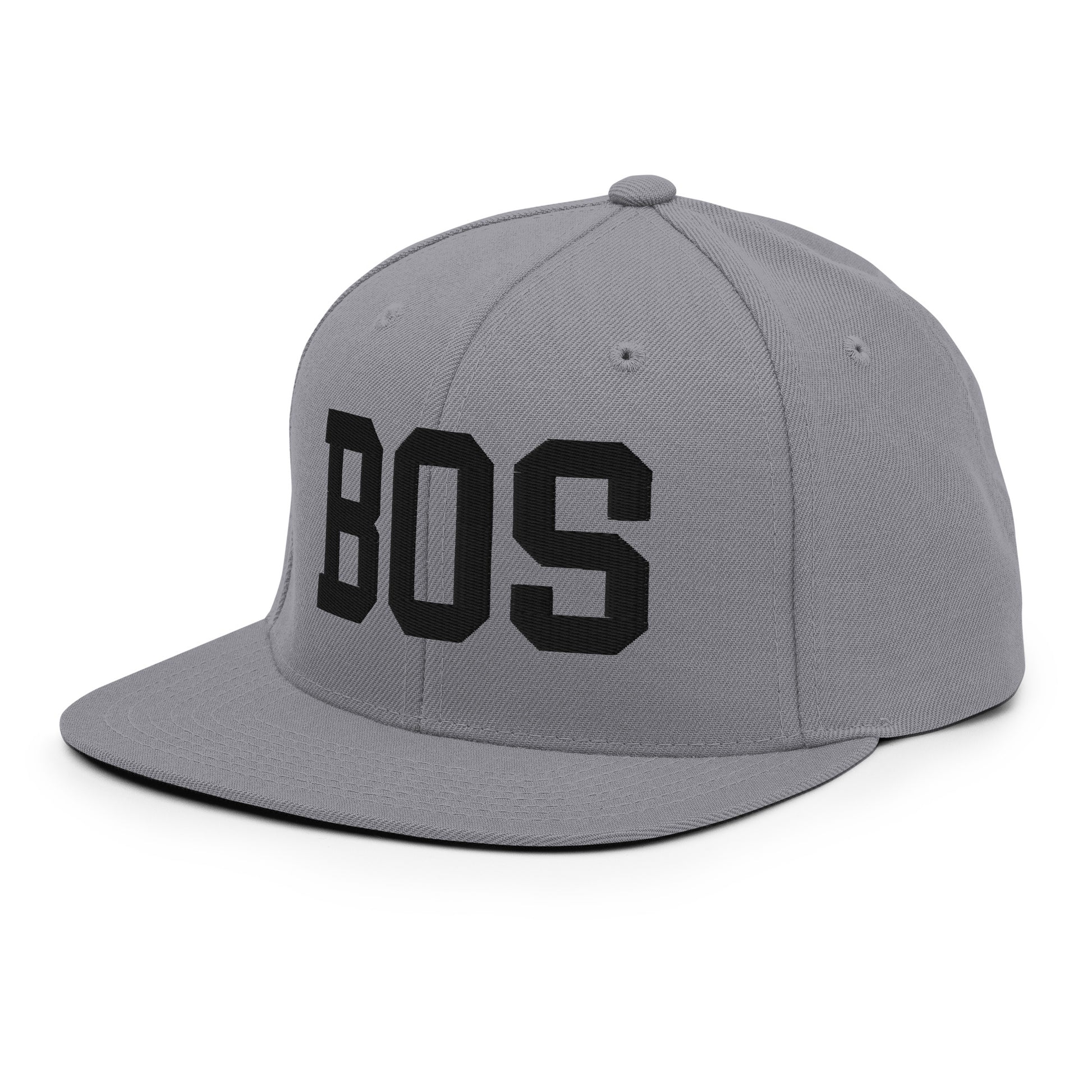 College-Style Classic Snapback Hat • Black • BOS Boston • YHM Designs - Image 21