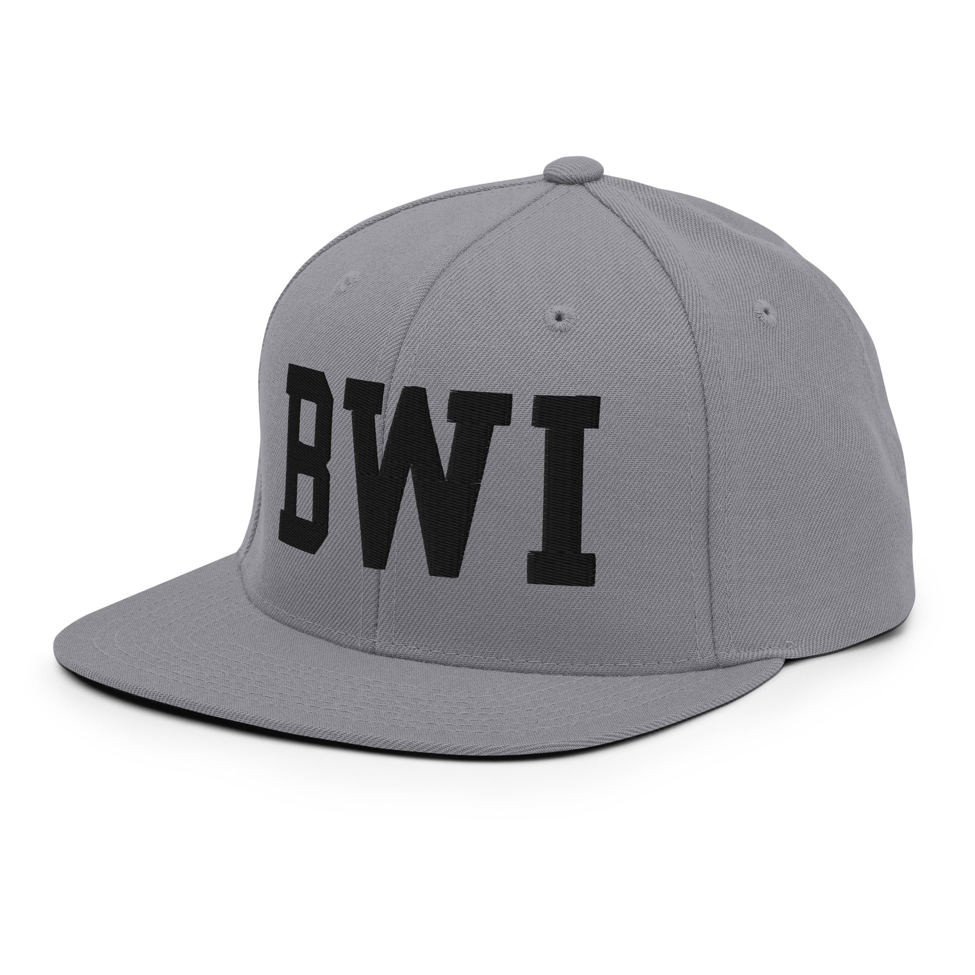 College-Style Classic Snapback Hat • Black • BWI Baltimore • YHM Designs - Image 21