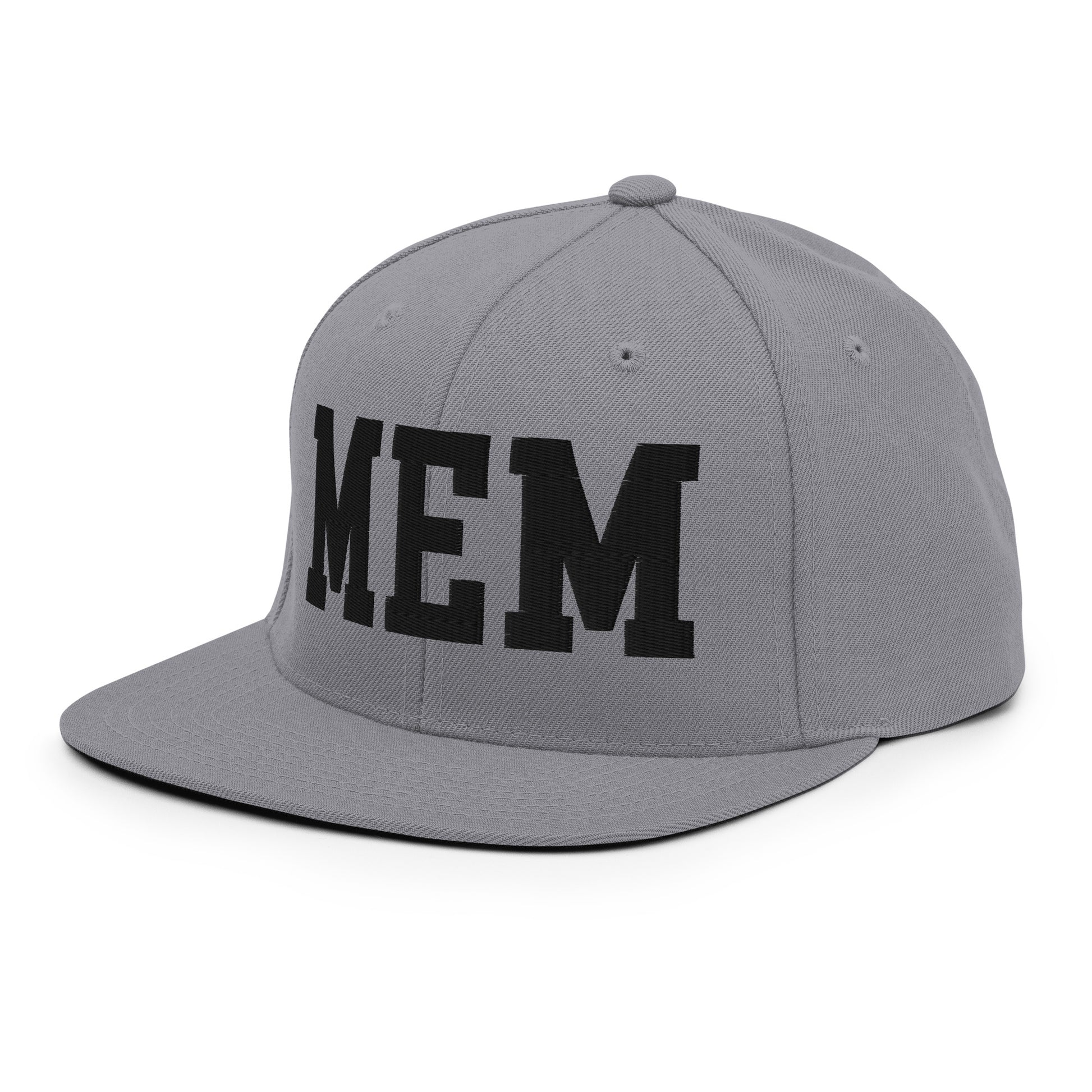 College-Style Classic Snapback Hat • Black • MEM Memphis • YHM Designs - Image 21