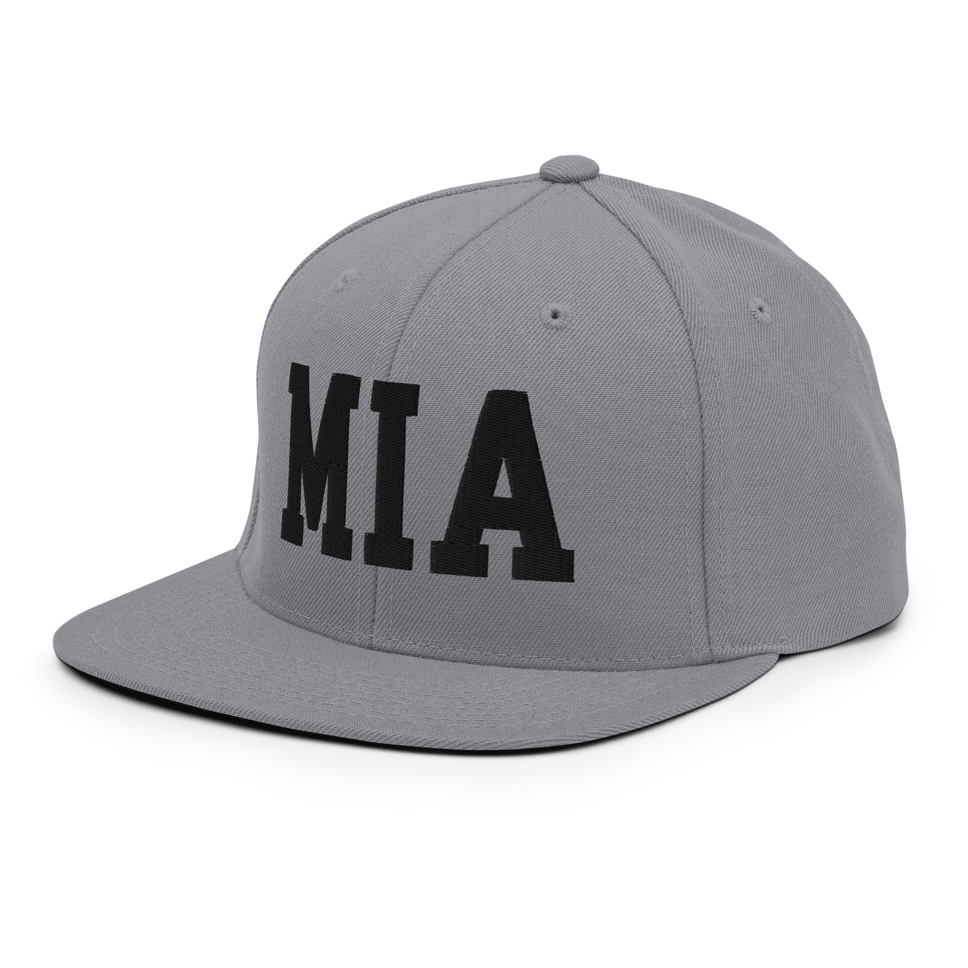 College-Style Classic Snapback Hat • Black • MIA Miami • YHM Designs - Image 21
