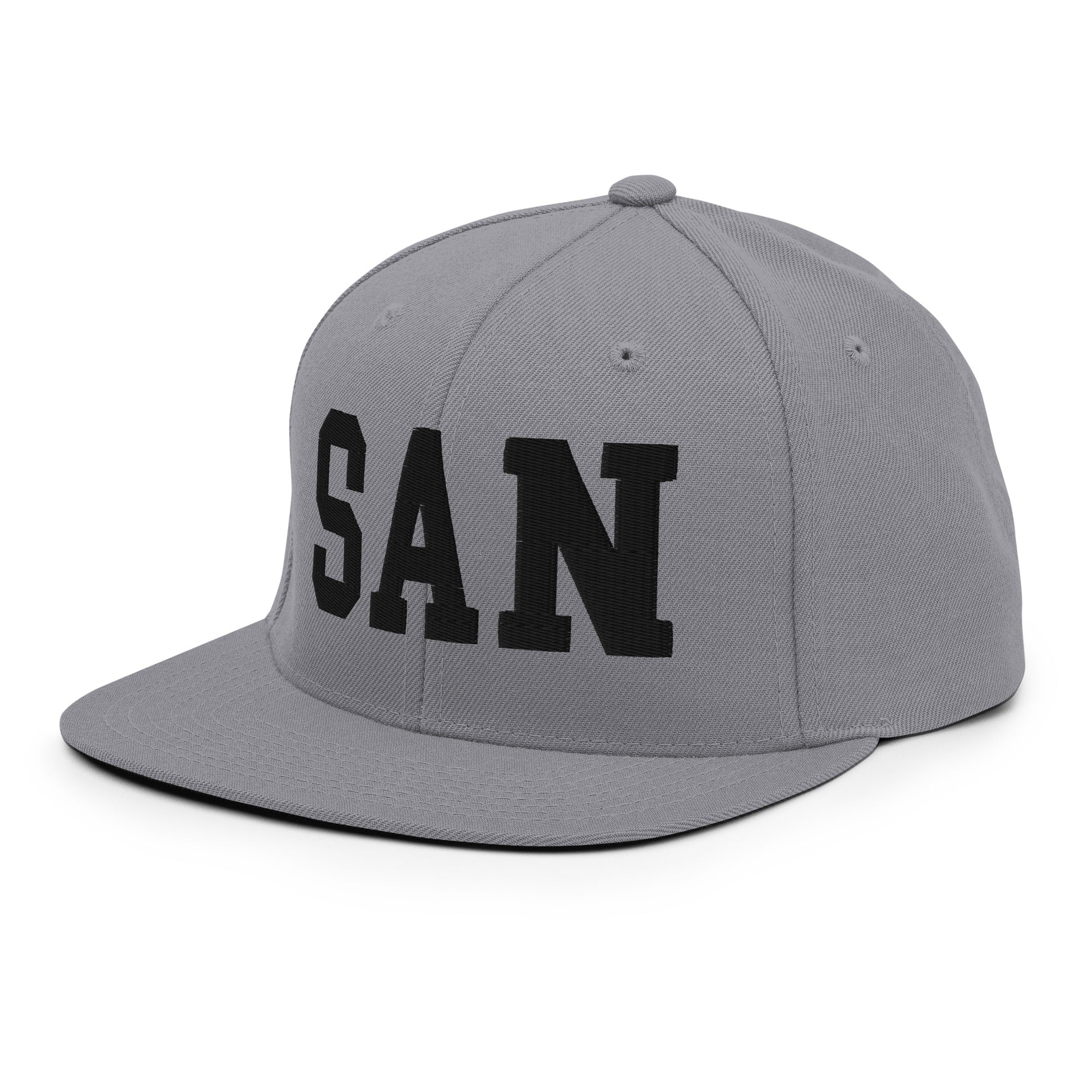 College-Style Classic Snapback Hat • Black • SAN San Diego • YHM Designs - Image 21