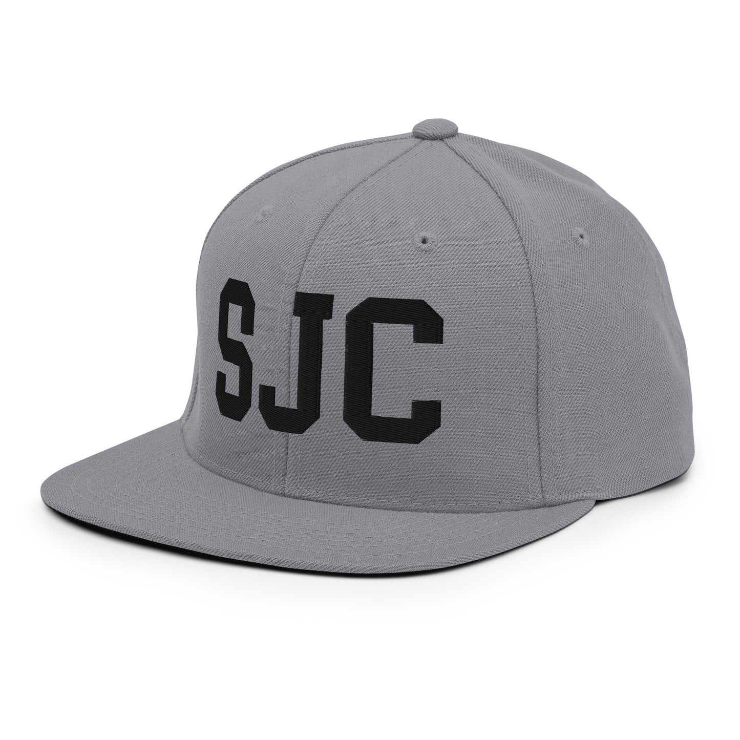 College-Style Classic Snapback Hat • Black • SJC San Jose • YHM Designs - Image 21