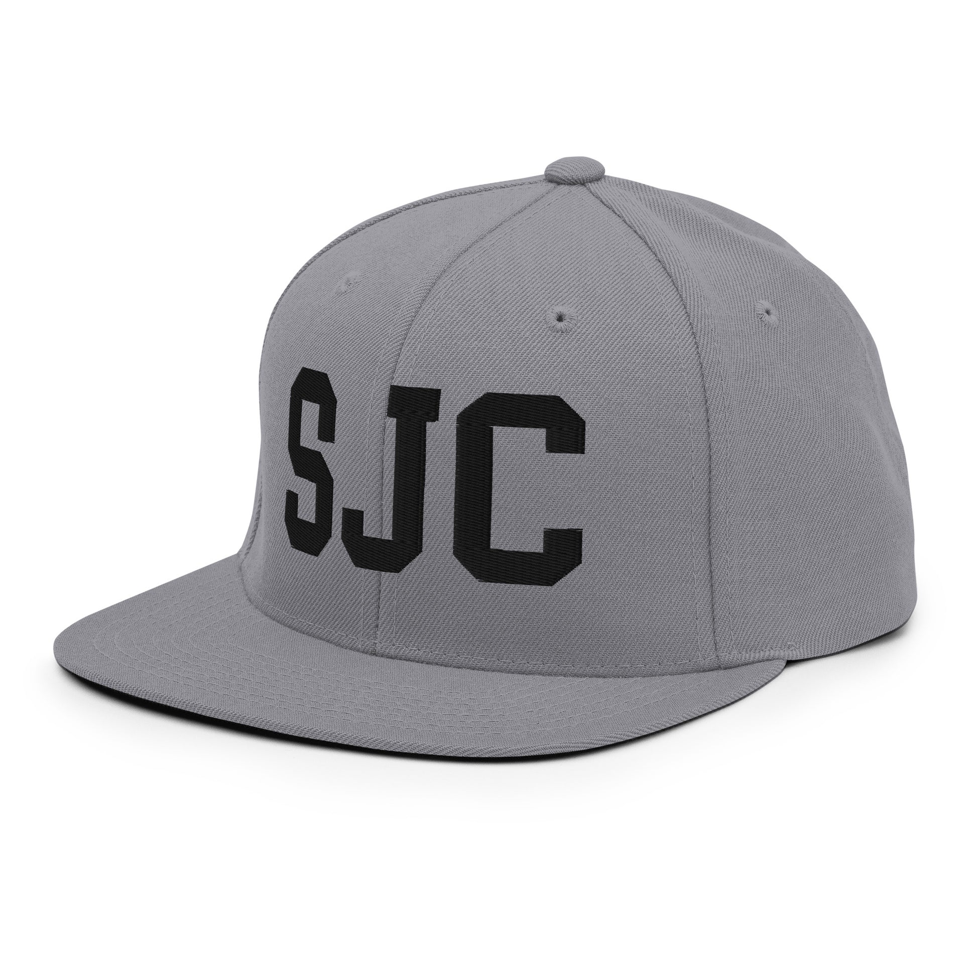 College-Style Classic Snapback Hat • Black • SJC San Jose • YHM Designs - Image 21