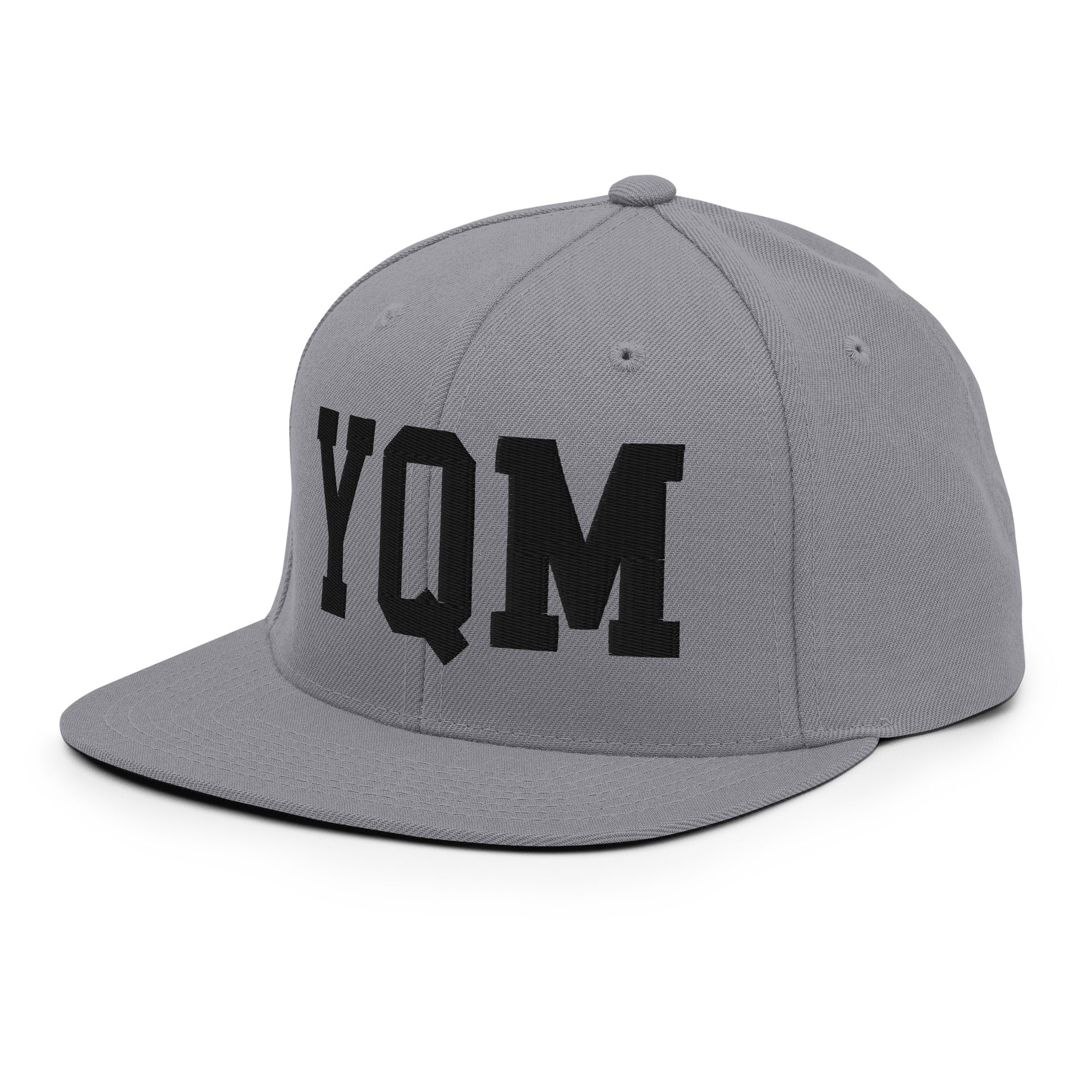 College-Style Classic Snapback Hat • Black • YQM Moncton • YHM Designs - Image 21