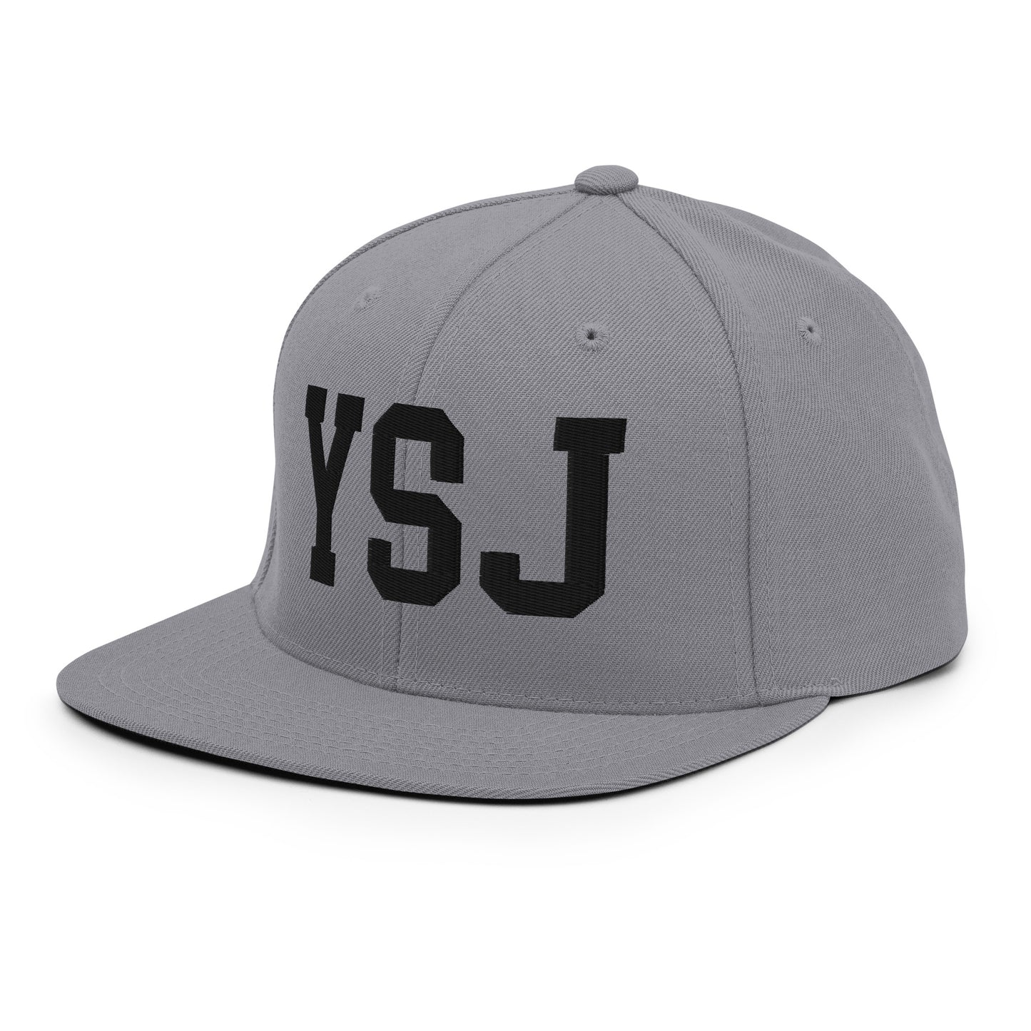 College-Style Classic Snapback Hat • Black • YSJ Saint John Souvenir • YHM Designs - Image 21
