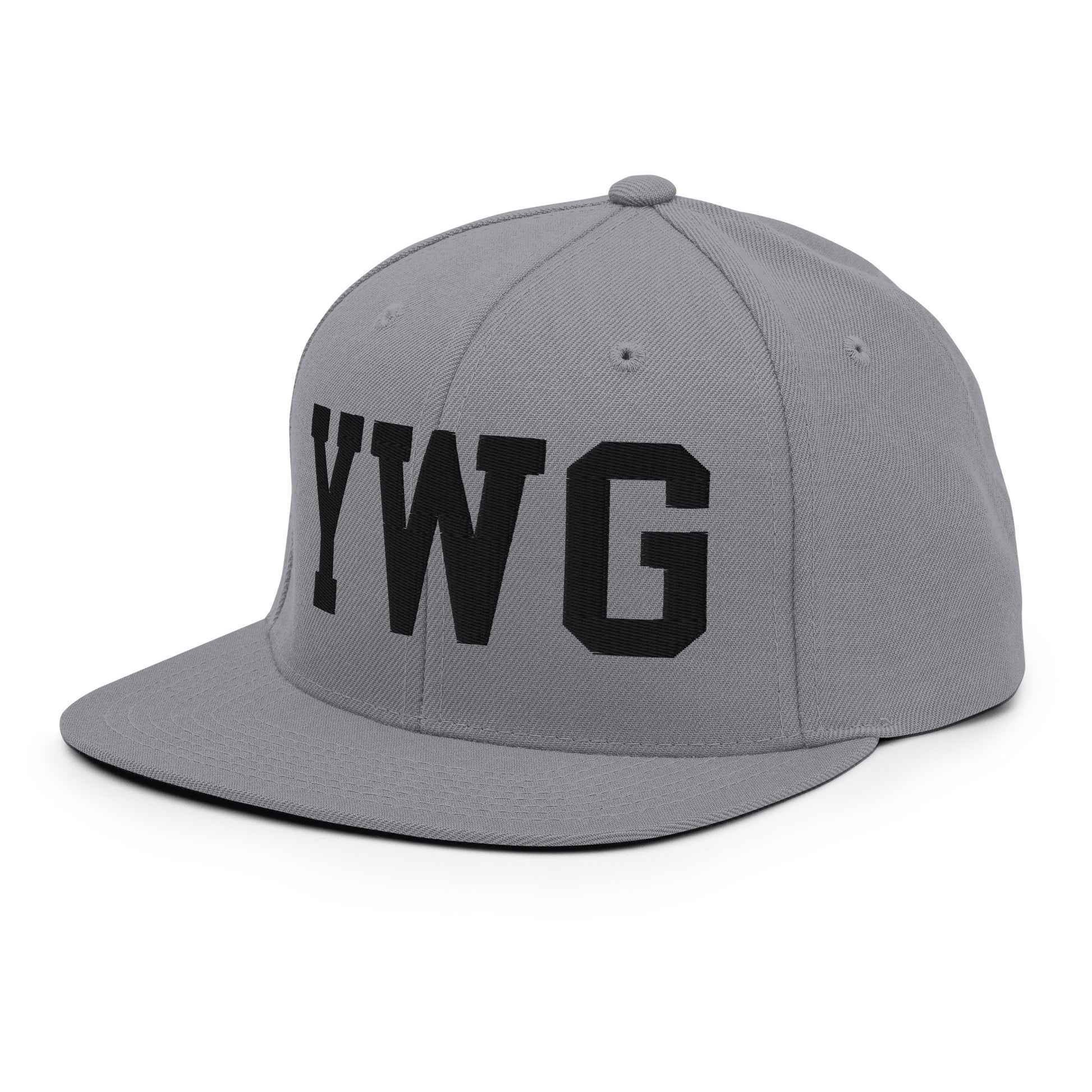 College-Style Classic Snapback Hat • Black • YWG Winnipeg Souvenir • YHM Designs - Image 21