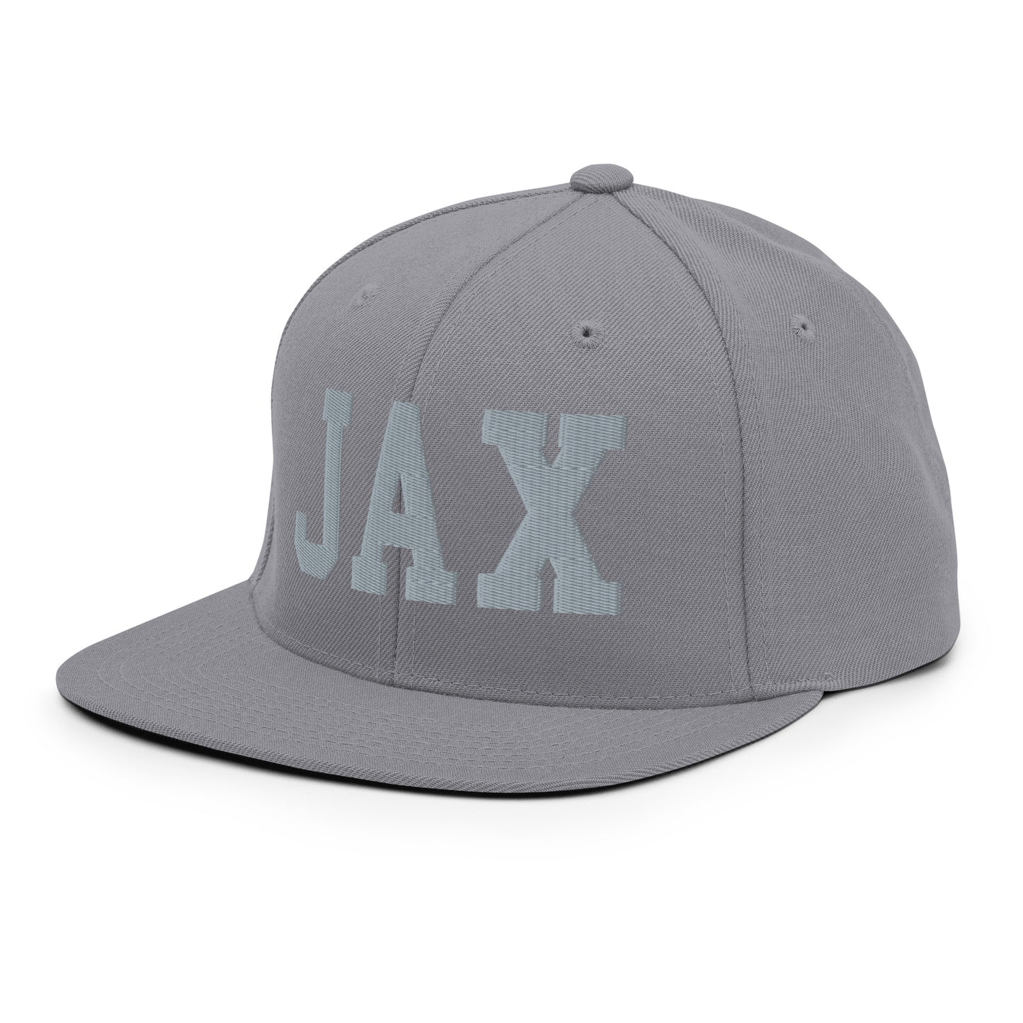 College-Style Classic Snapback Hat • Grey • JAX Jacksonville Souvenir • YHM Designs - Image 16