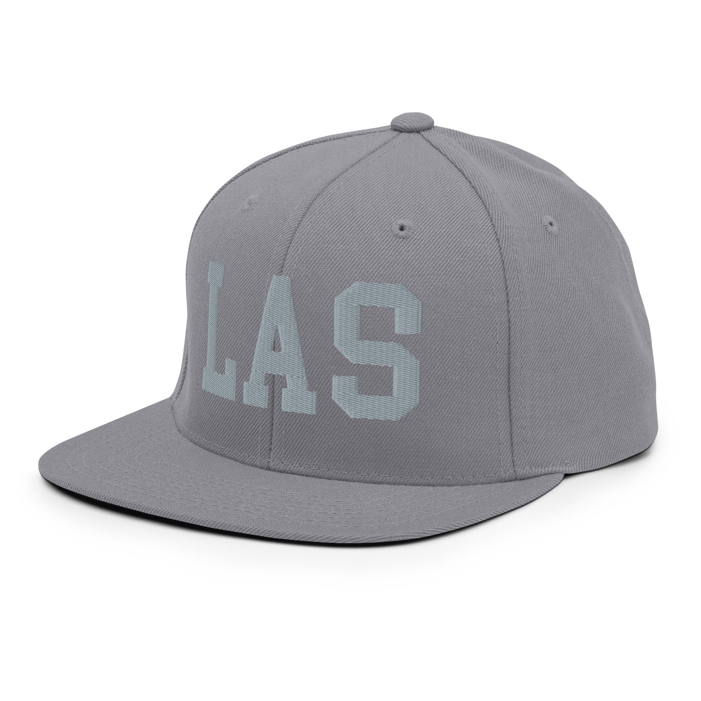 College-Style Classic Snapback Hat • Grey • LAS Las Vegas Souvenir • YHM Designs - Image 16