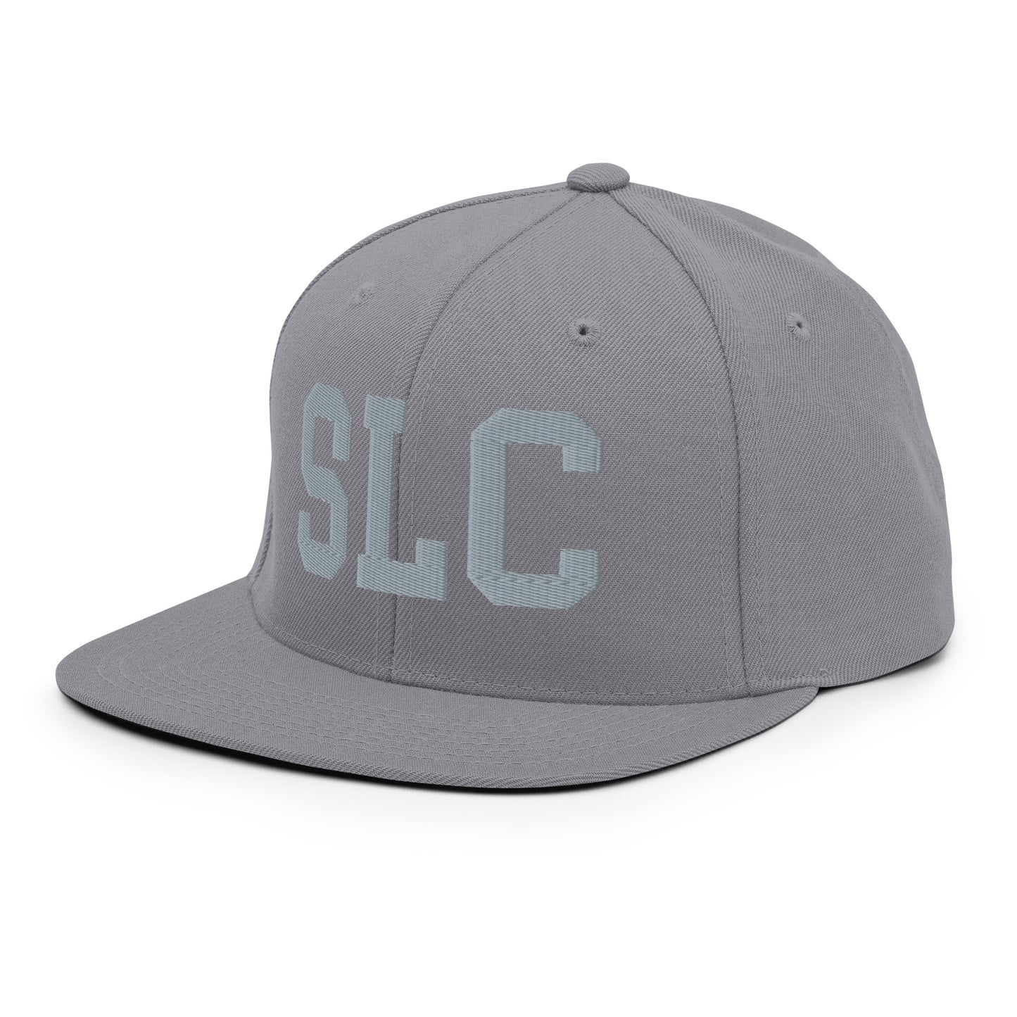 College-Style Classic Snapback Hat • Grey • SLC Salt Lake City Souvenir • YHM Designs - Image 16