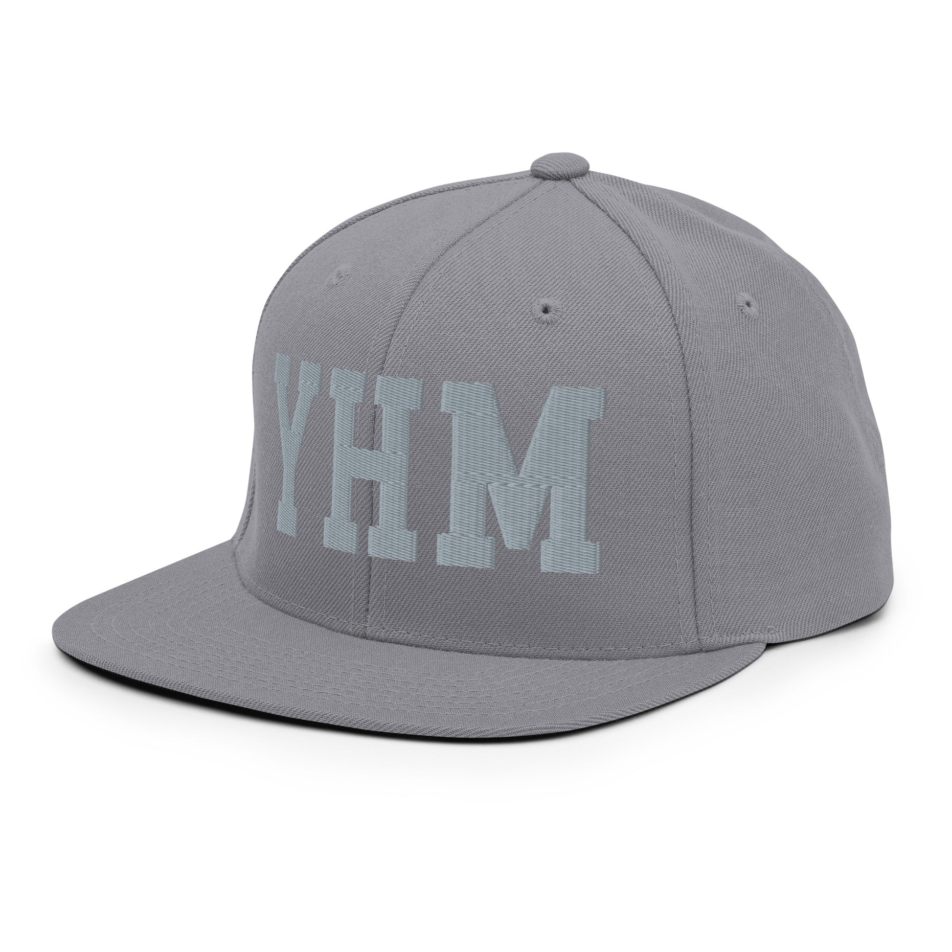 College-Style Classic Snapback Hat • Grey • YHM Hamilton Souvenir • YHM Designs - Image 16