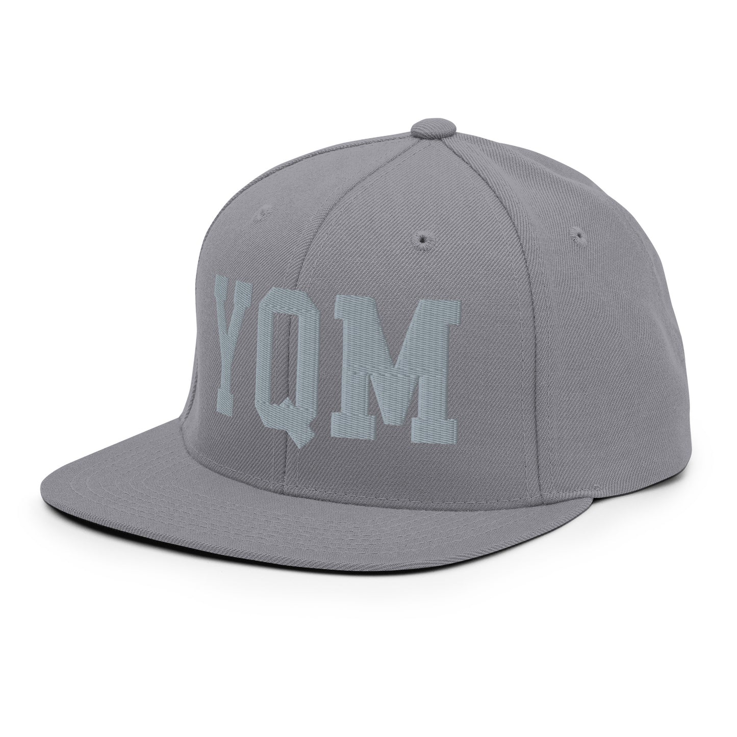 College-Style Classic Snapback Hat • Grey • YQM Moncton • YHM Designs - Image 16