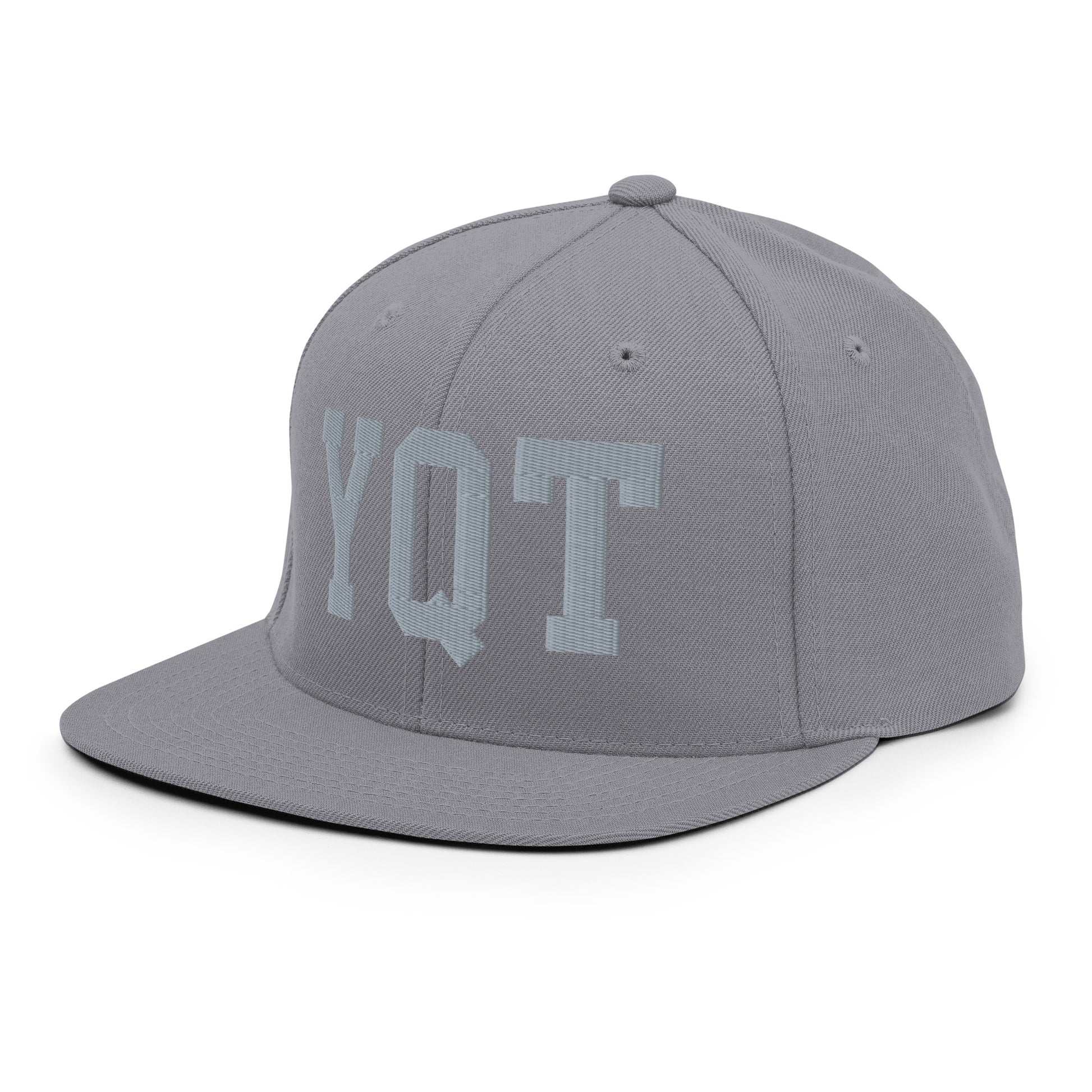 College-Style Classic Snapback Hat • Grey • YQT Thunder Bay Souvenir • YHM Designs - Image 16