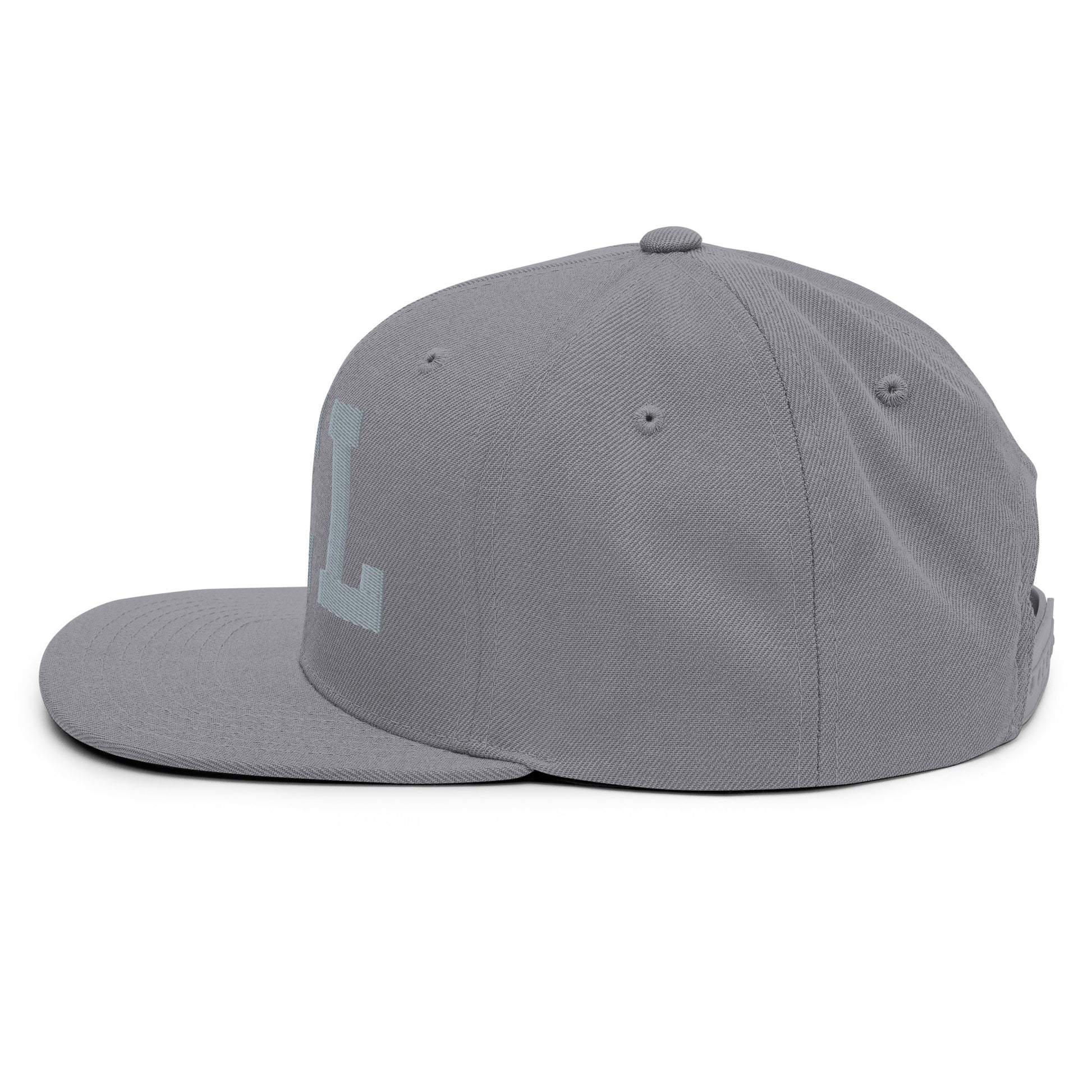 College-Style Classic Snapback Hat • Grey • MEL Melbourne Souvenir • YHM Designs - Image 17