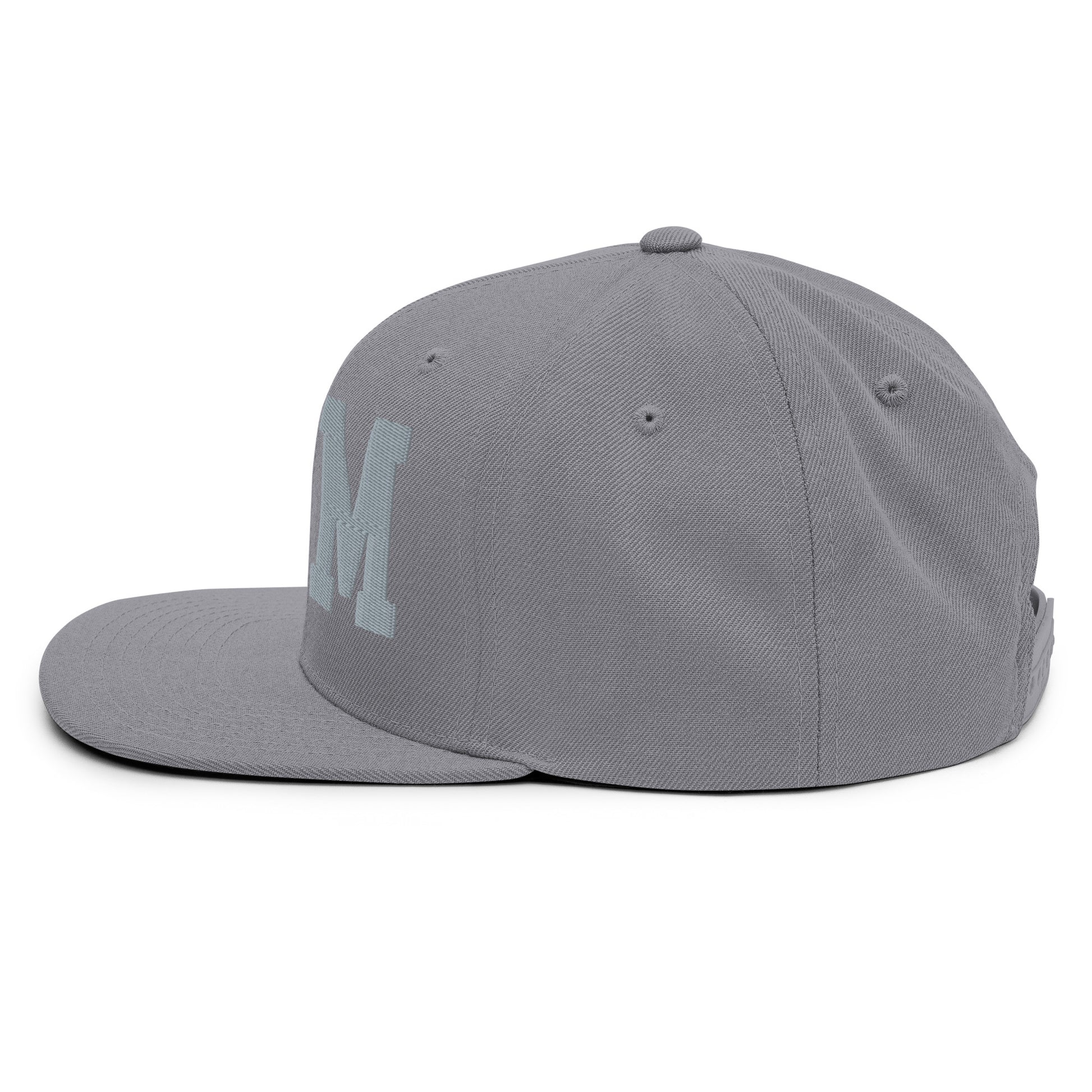 College-Style Classic Snapback Hat • Grey • YHM Hamilton Souvenir • YHM Designs - Image 17