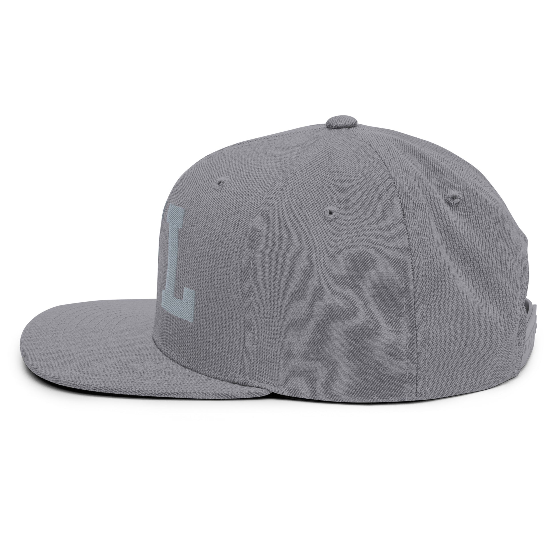 College-Style Classic Snapback Hat • Grey • YUL Montreal Souvenir • YHM Designs - Image 17