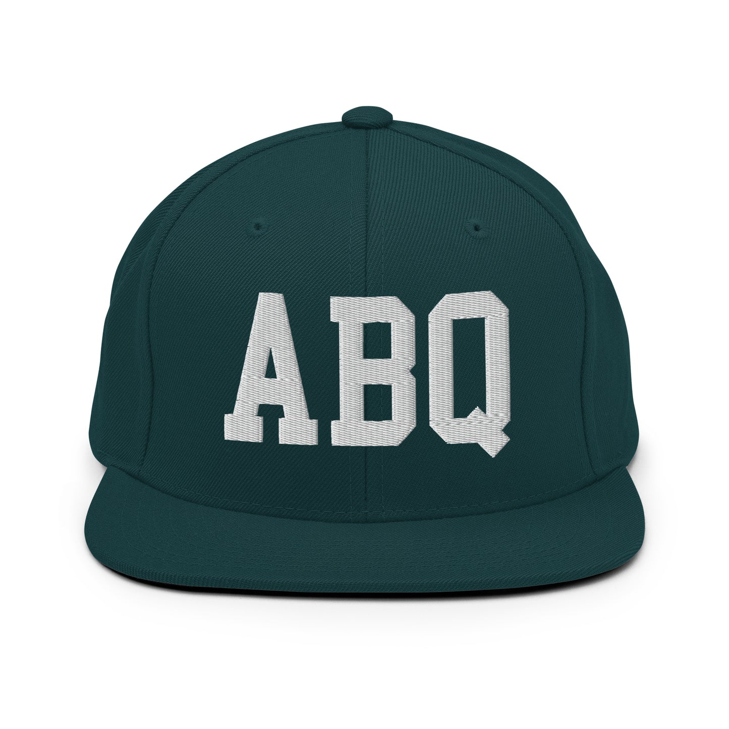 College-Style Classic Snapback Hat • White • ABQ Albuquerque • YHM Designs - Image 22