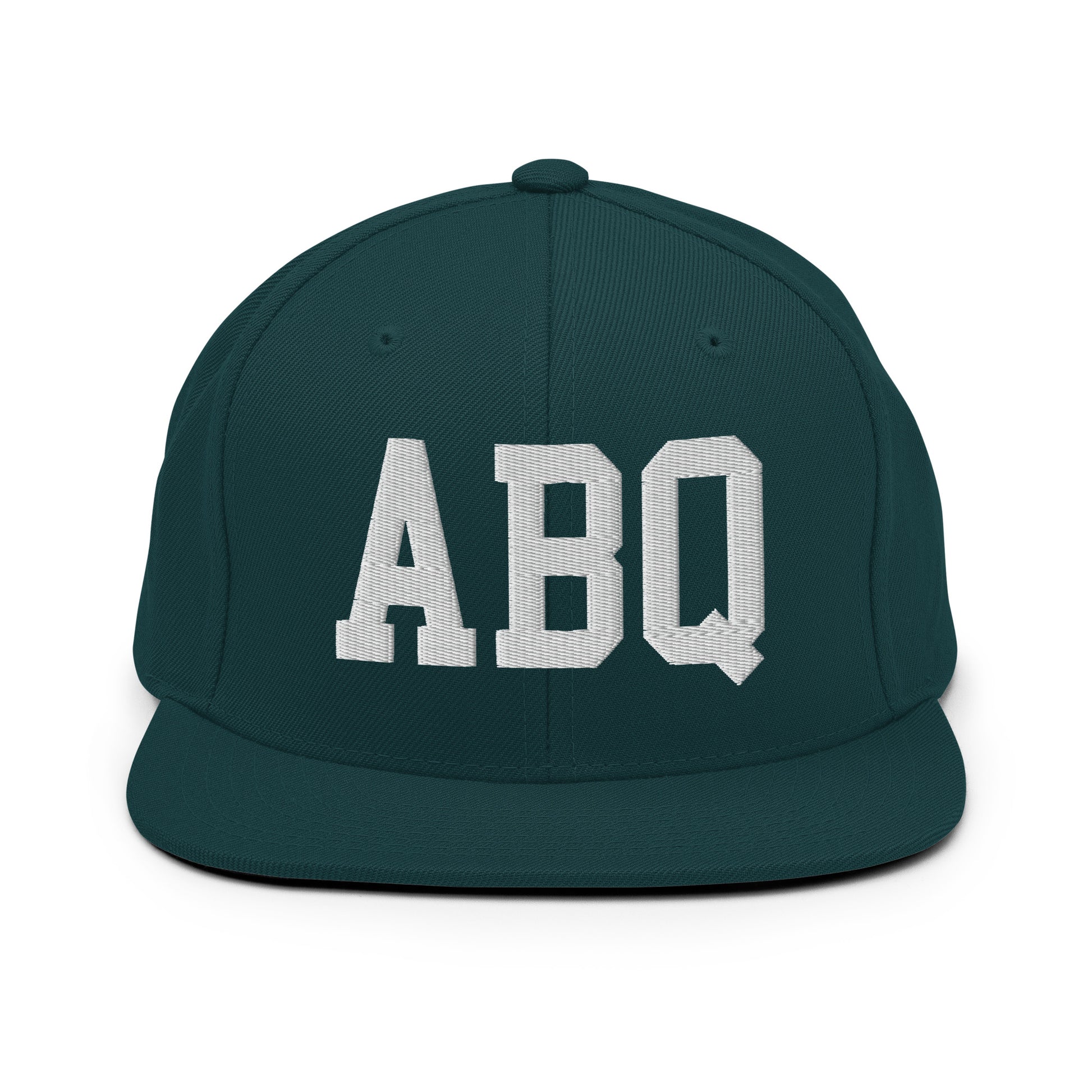 College-Style Classic Snapback Hat • White • ABQ Albuquerque • YHM Designs - Image 22