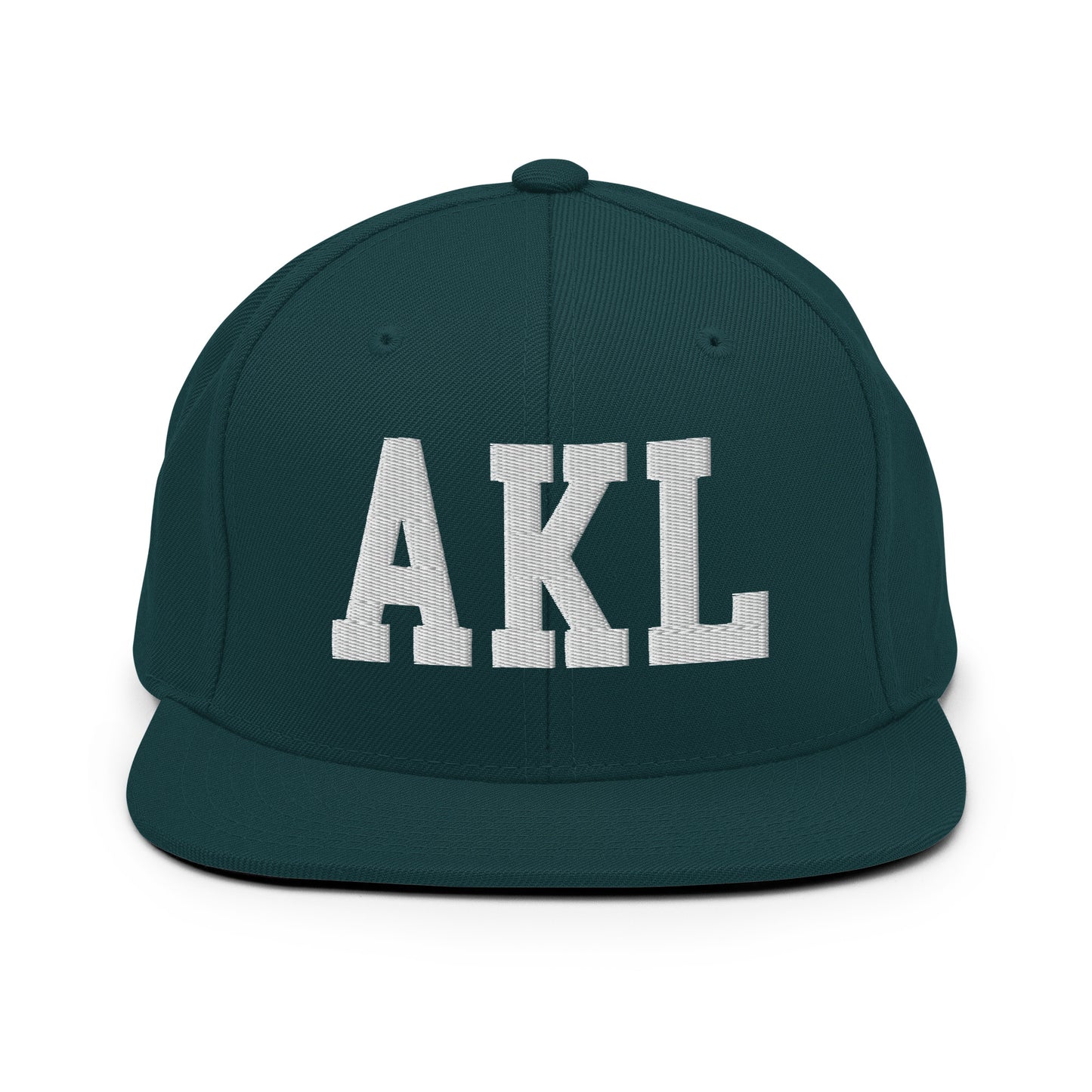 College-Style Classic Snapback Hat • White • AKL Auckland Souvenir • YHM Designs - Image 22