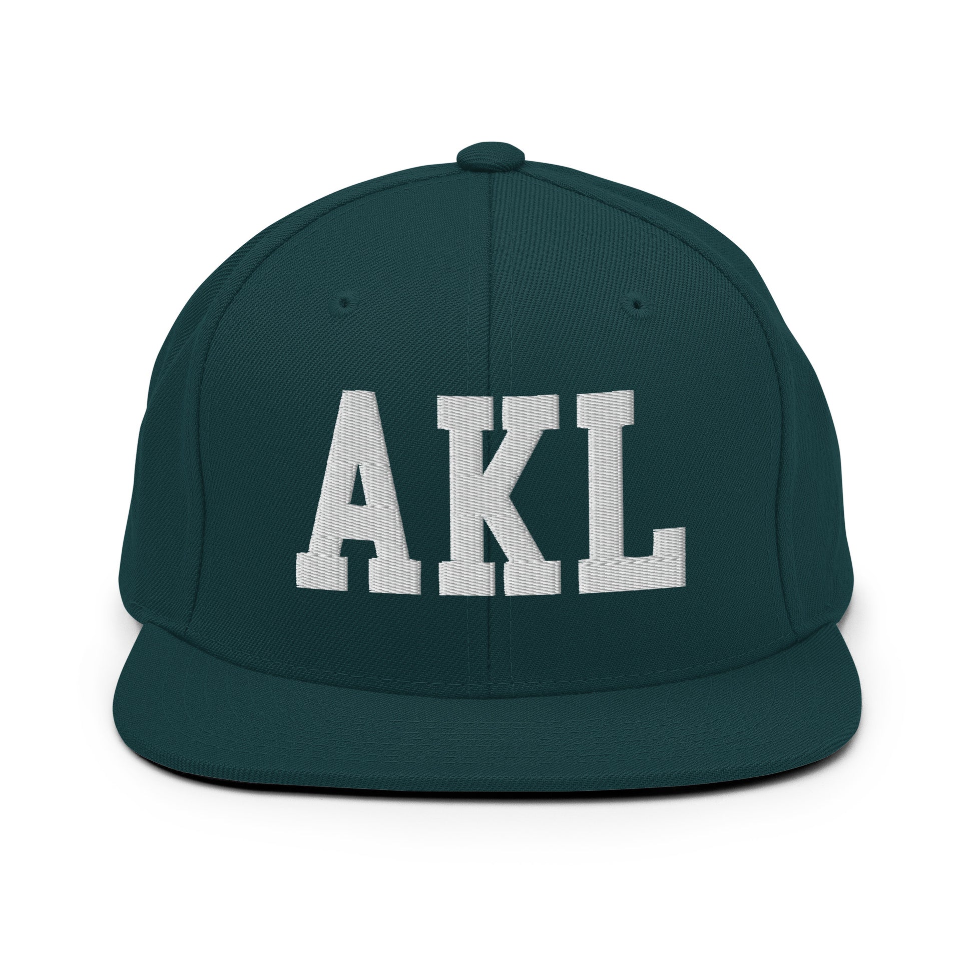 College-Style Classic Snapback Hat • White • AKL Auckland Souvenir • YHM Designs - Image 22