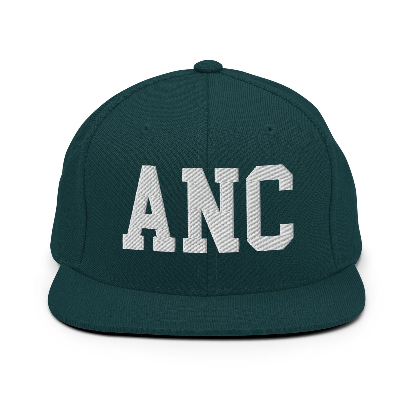 College-Style Classic Snapback Hat • White • ANC Anchorage Souvenir • YHM Designs - Image 22