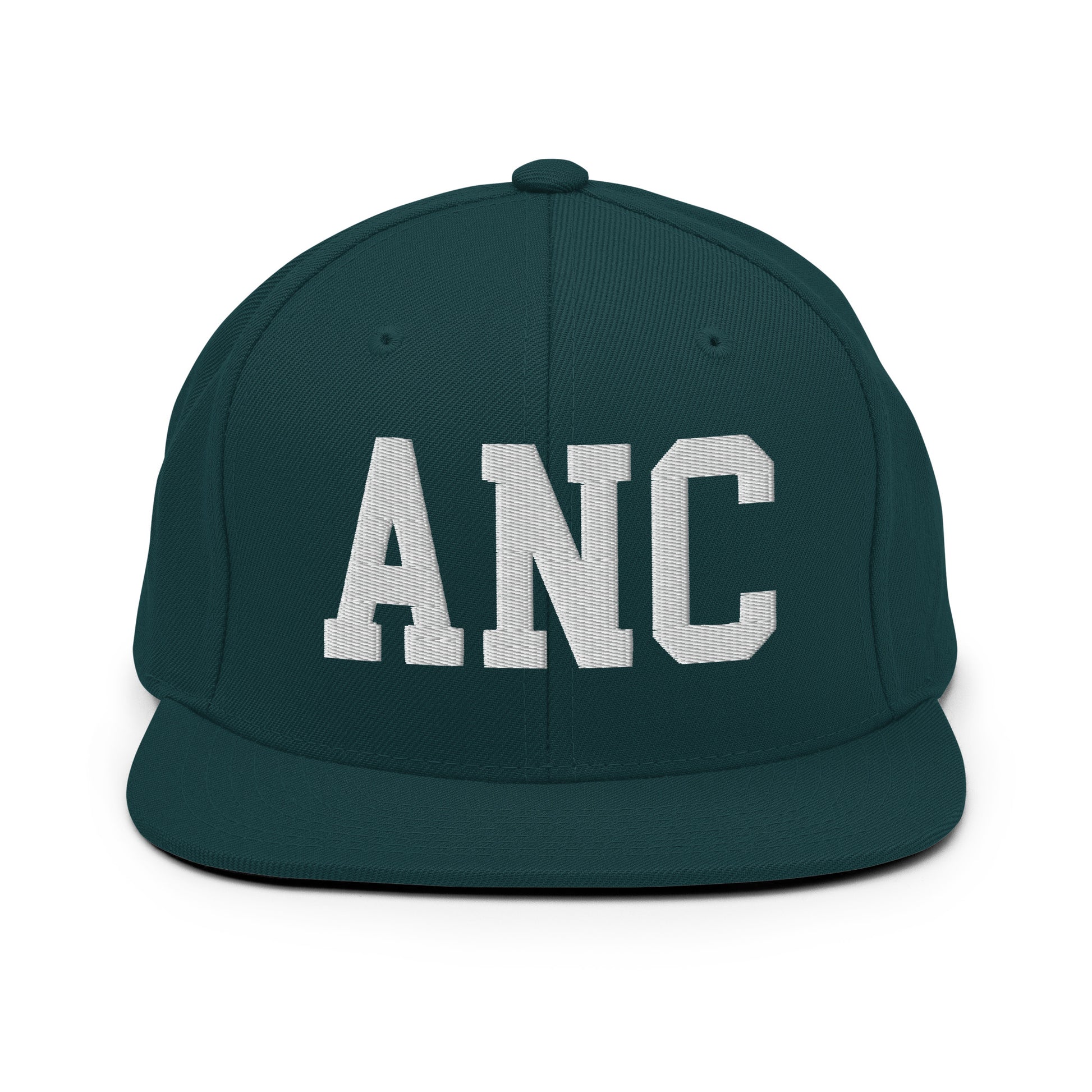 College-Style Classic Snapback Hat • White • ANC Anchorage Souvenir • YHM Designs - Image 22
