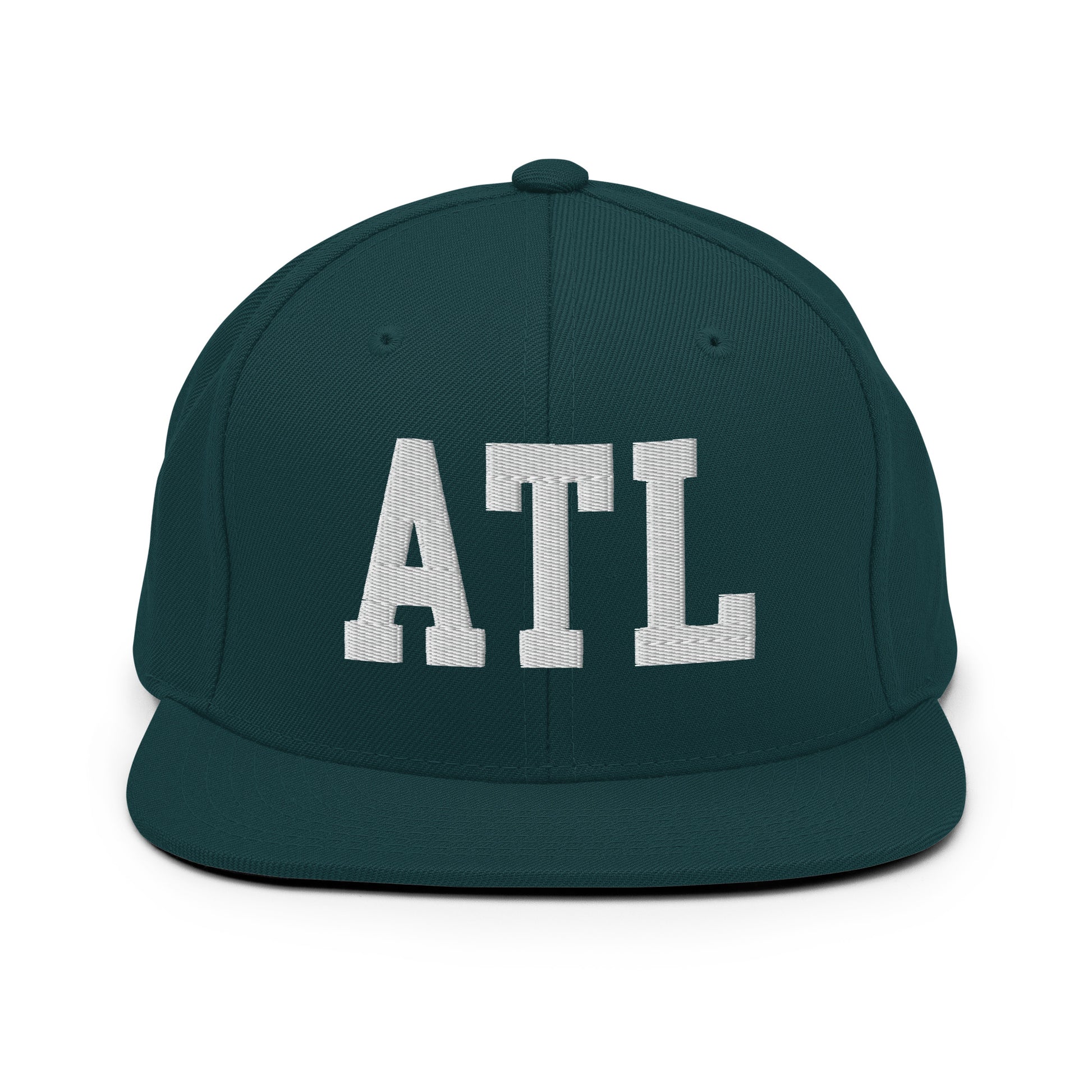 College-Style Classic Snapback Hat • White • ATL Atlanta Souvenir • YHM Designs - Image 22
