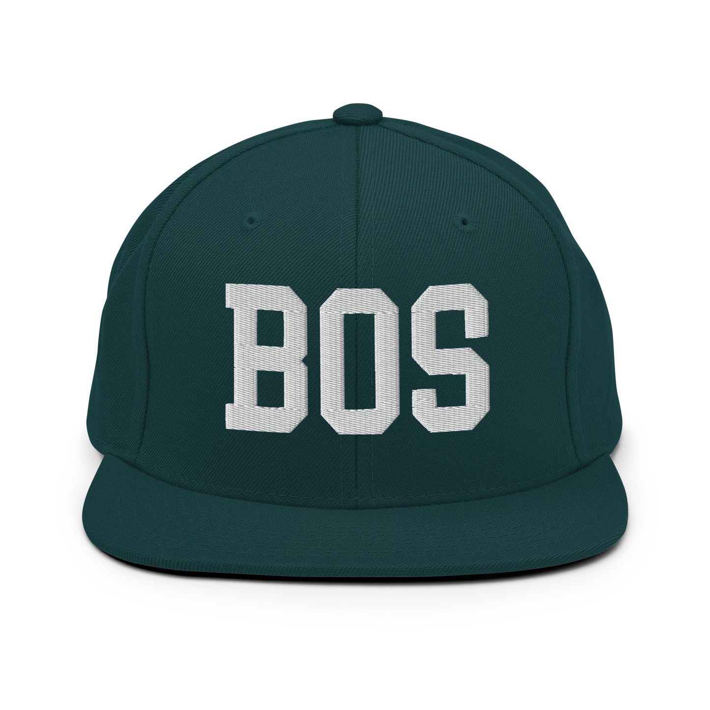 College-Style Classic Snapback Hat • White • BOS Boston • YHM Designs - Image 22