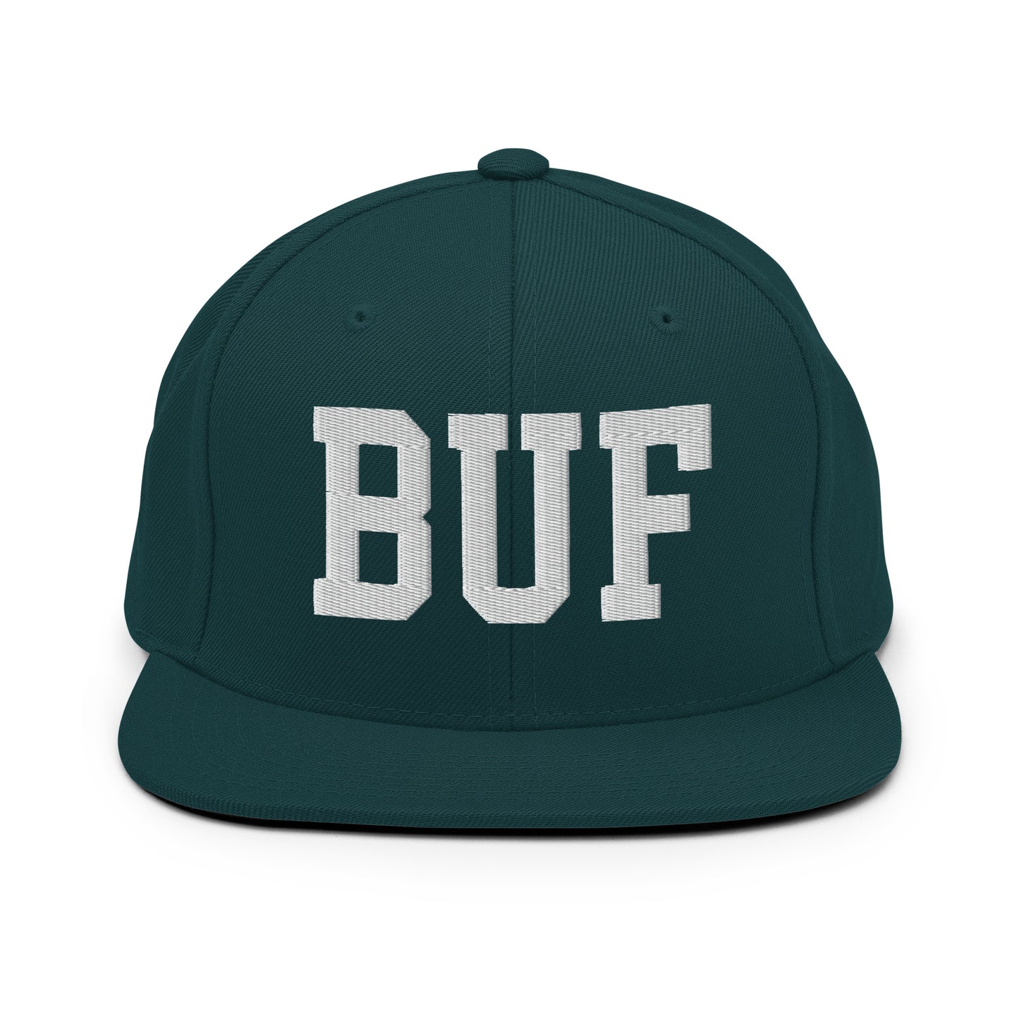 College-Style Classic Snapback Hat • White • BUF Buffalo Souvenir • YHM Designs - Image 22