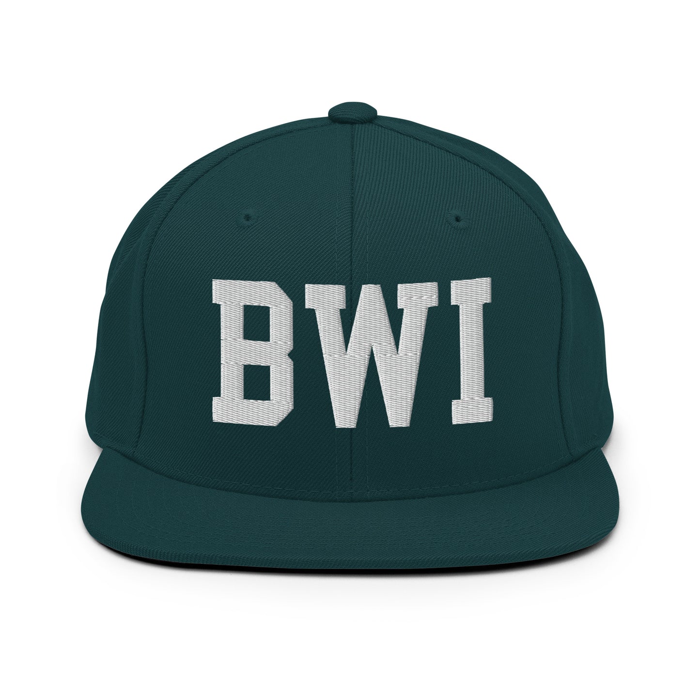 College-Style Classic Snapback Hat • White • BWI Baltimore • YHM Designs - Image 22